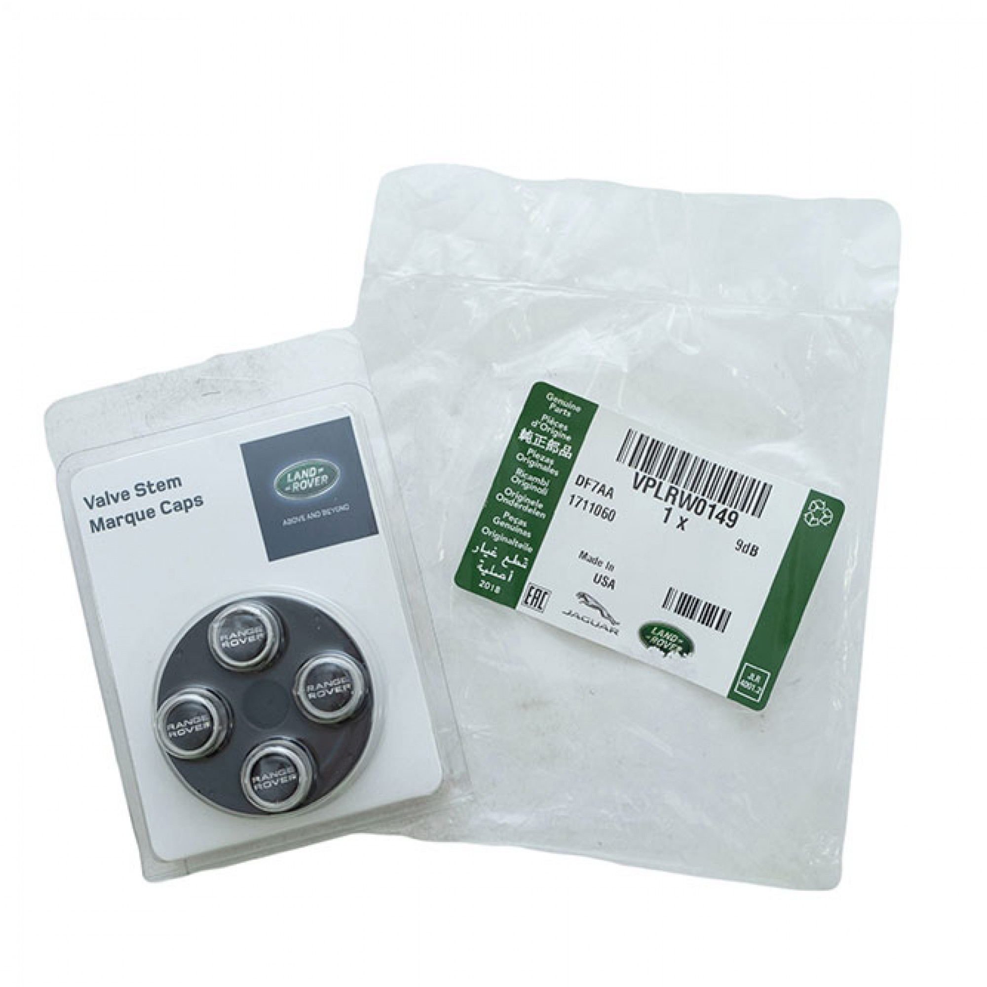 VPLRW0149 - Genuine Valve Stem Cap Range Rover Logo Set 4