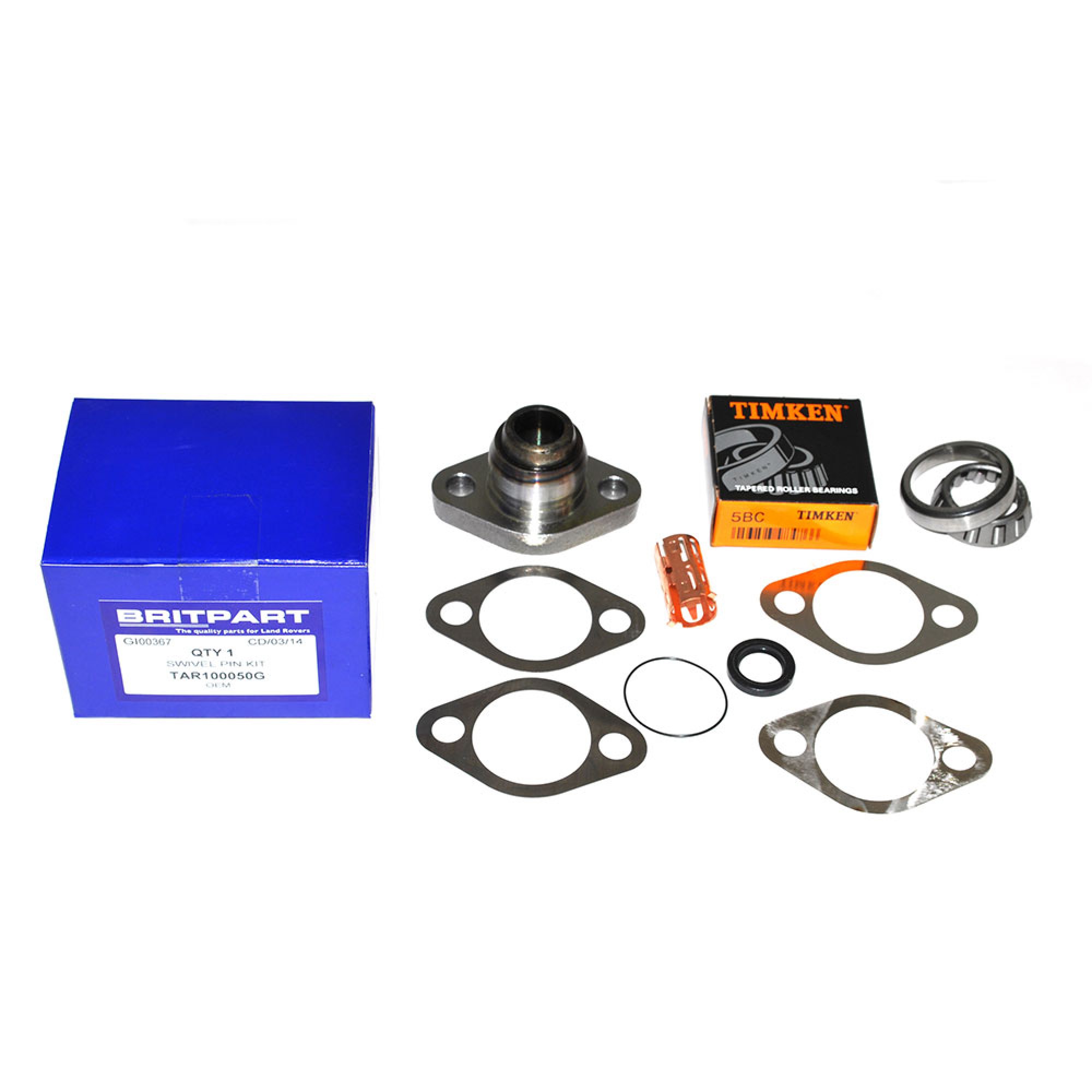 TAR100050G - OEM Swivel Pin Kit Top from XA159807 with Abs Brakes