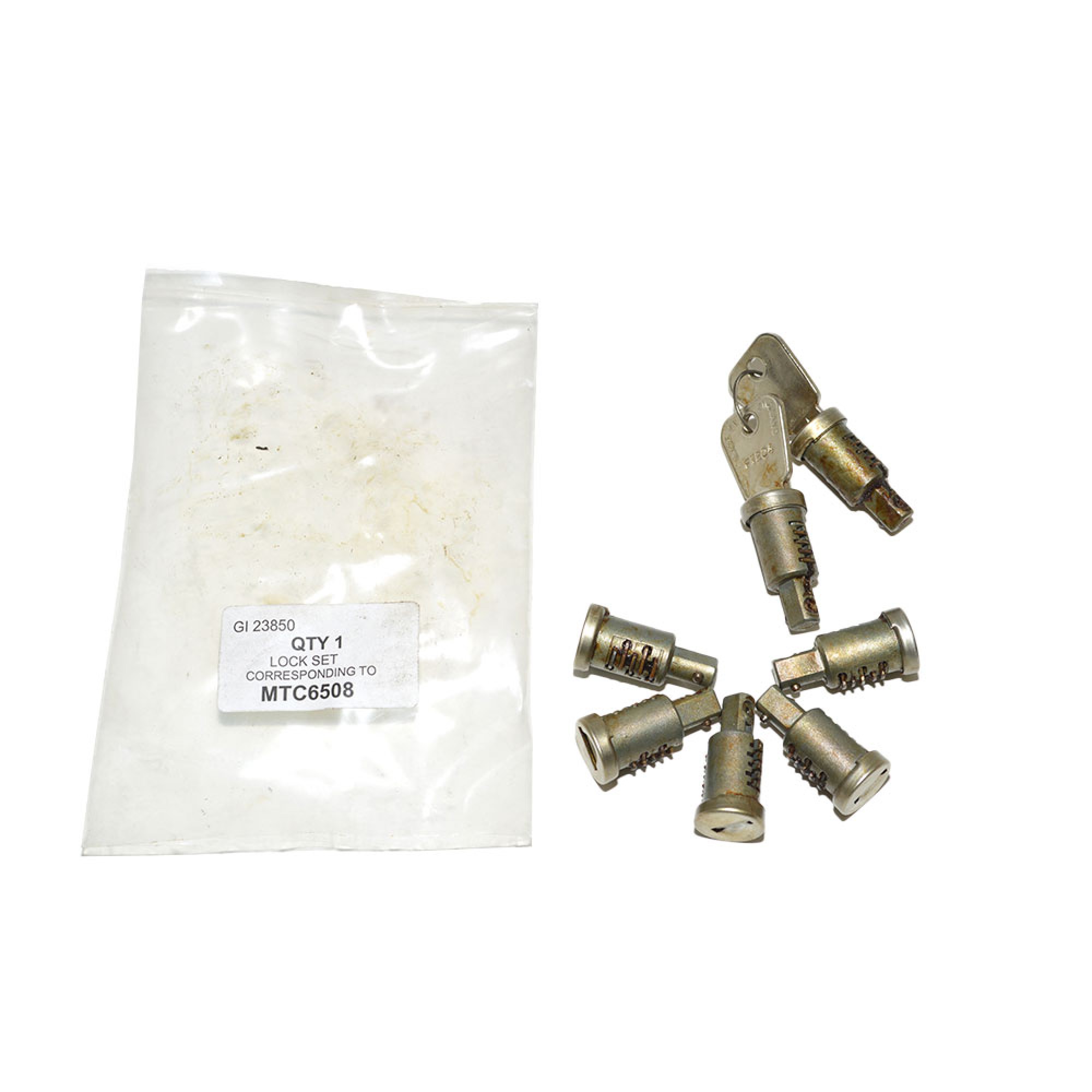 MTC6508 - Lock Set 7 Barrels and 2 Keys 90-110.1987 to 1A622423