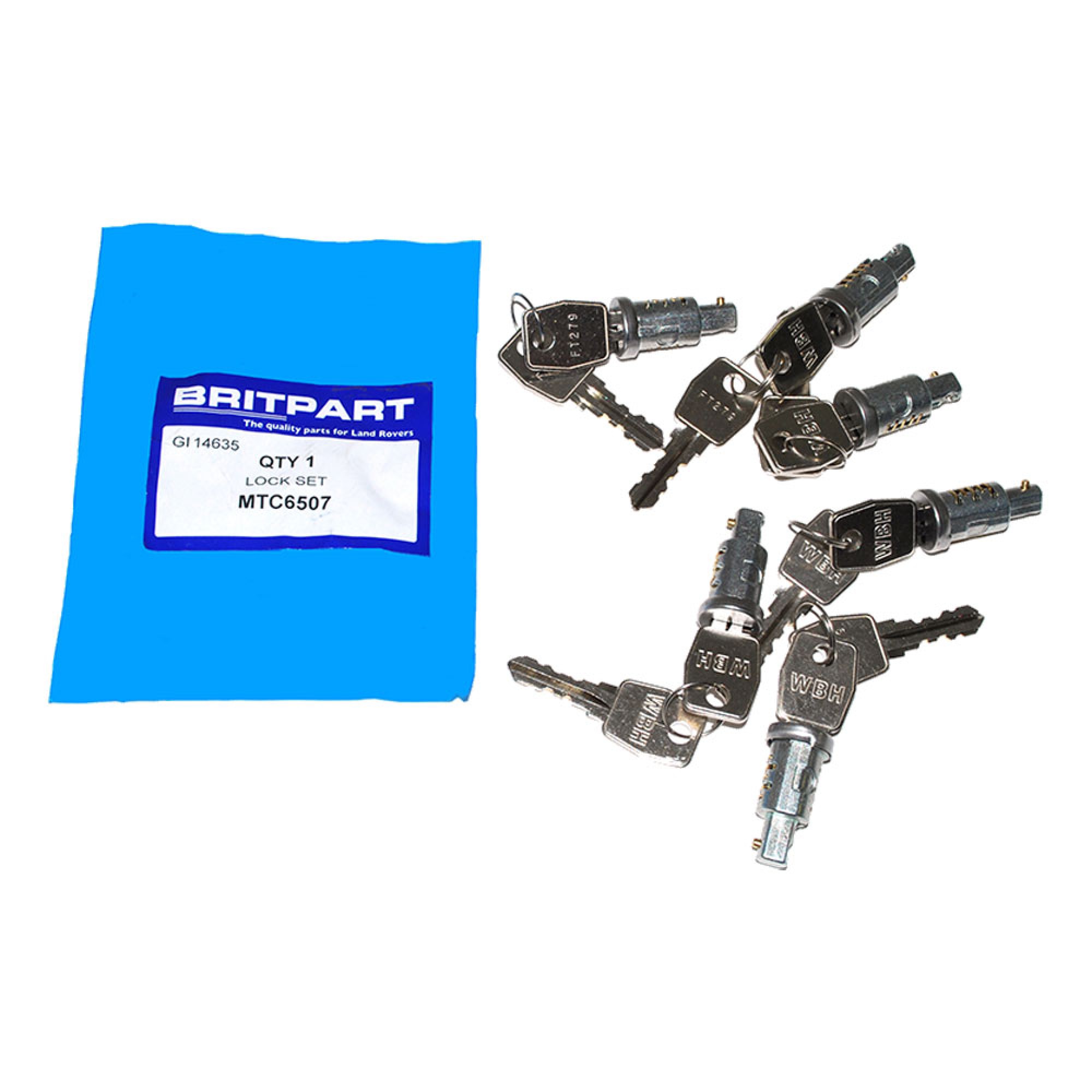 MTC6507 - Lock Set 6 Barrels and 2 Keys 90-110.1987 to 1A622423