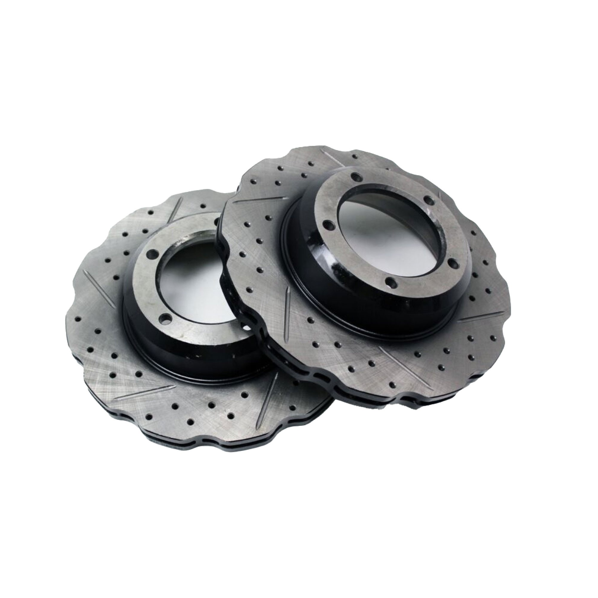 LR017952WCDG - (Pair) Terrafirma Vented Drilled and Grooved Wavey Discs
