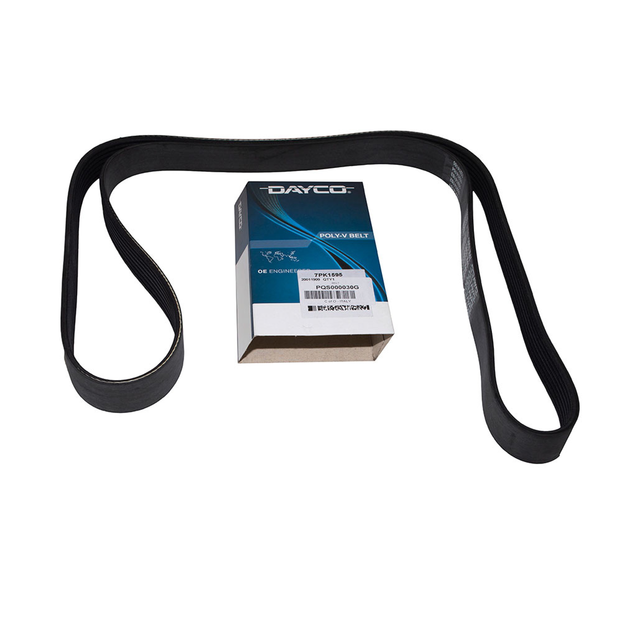 PQS000030D - Dayco Fan Belt 300 TDI 90/110 up to (E) 16L25164 1995. and Discovery 1 up to MA163103. Rrc. All with 61mm Alternator Pulley