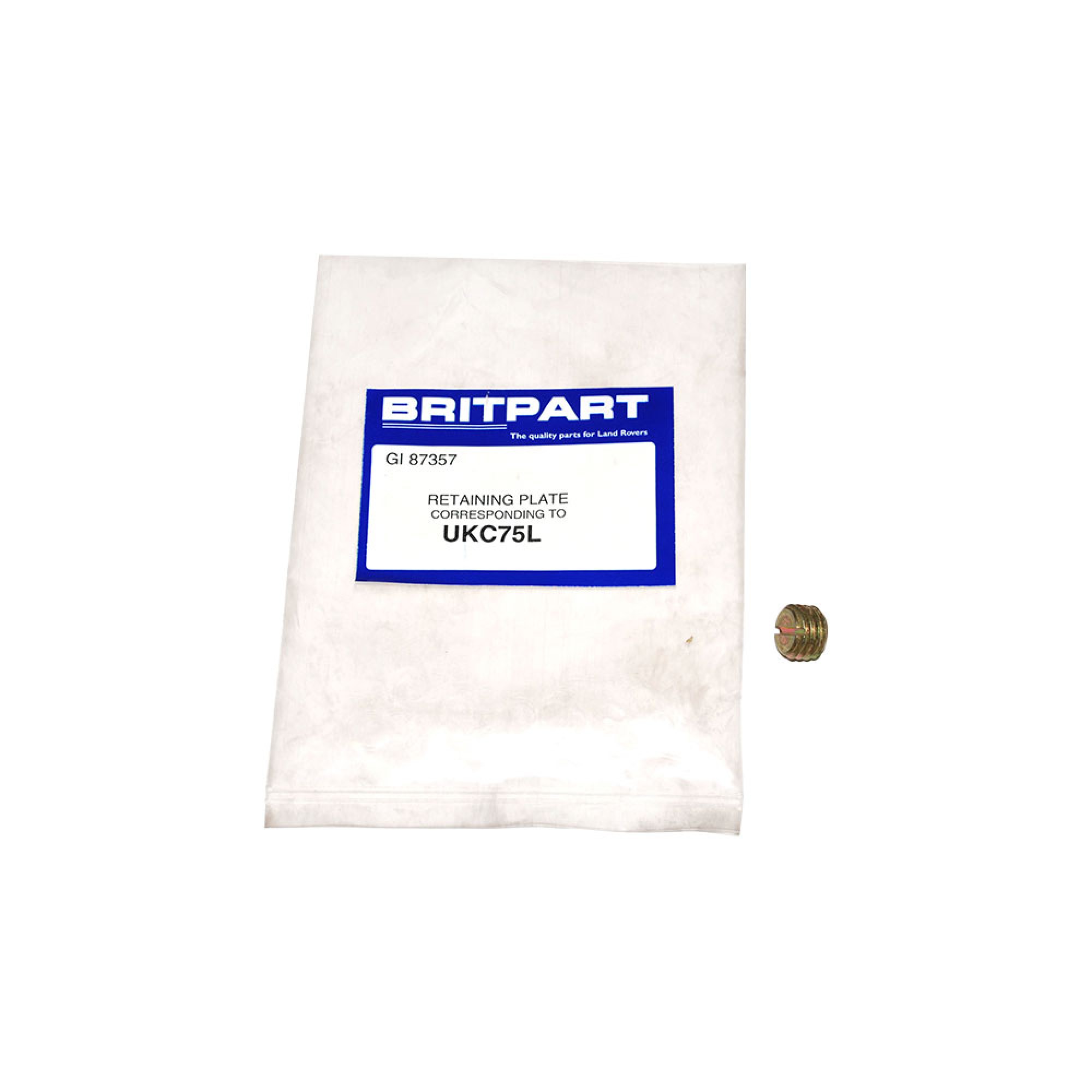 UKC75L - Plug Retaining Detent Spring Suffix A to G