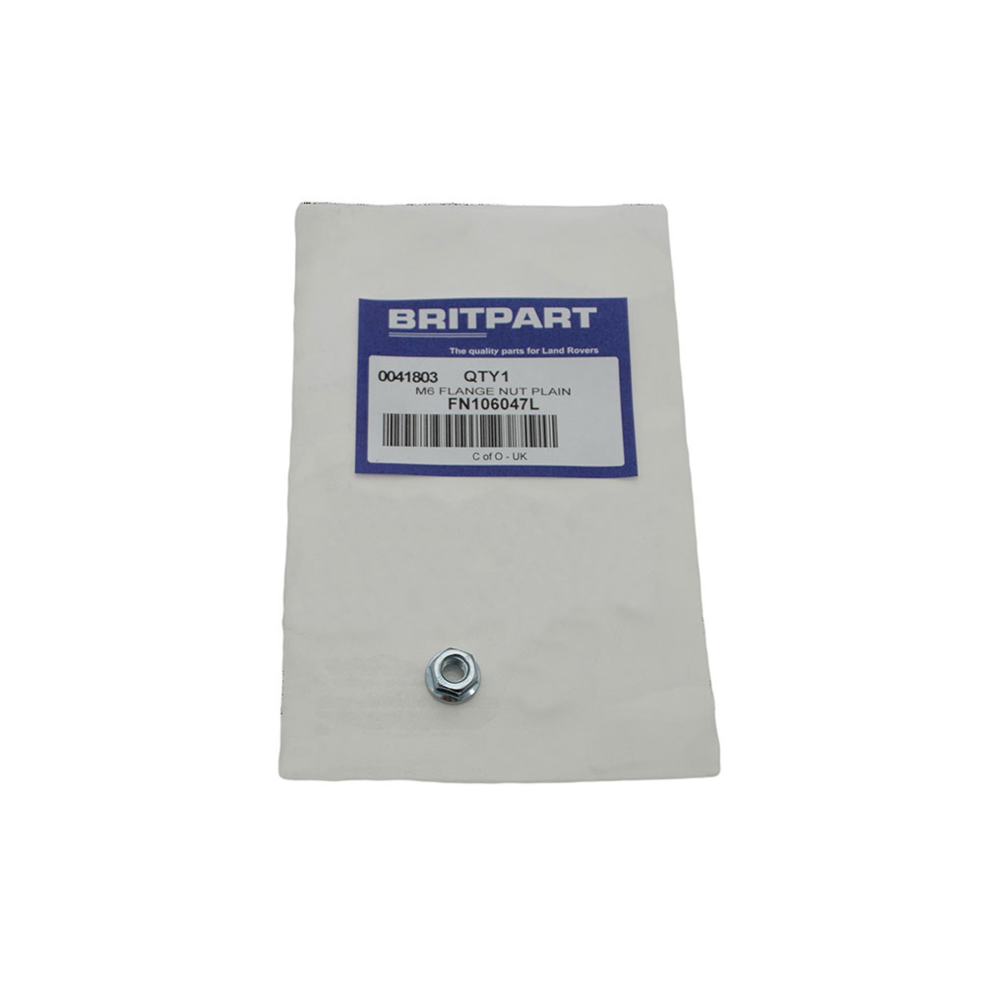 FN106047L - Nut Flanged M6