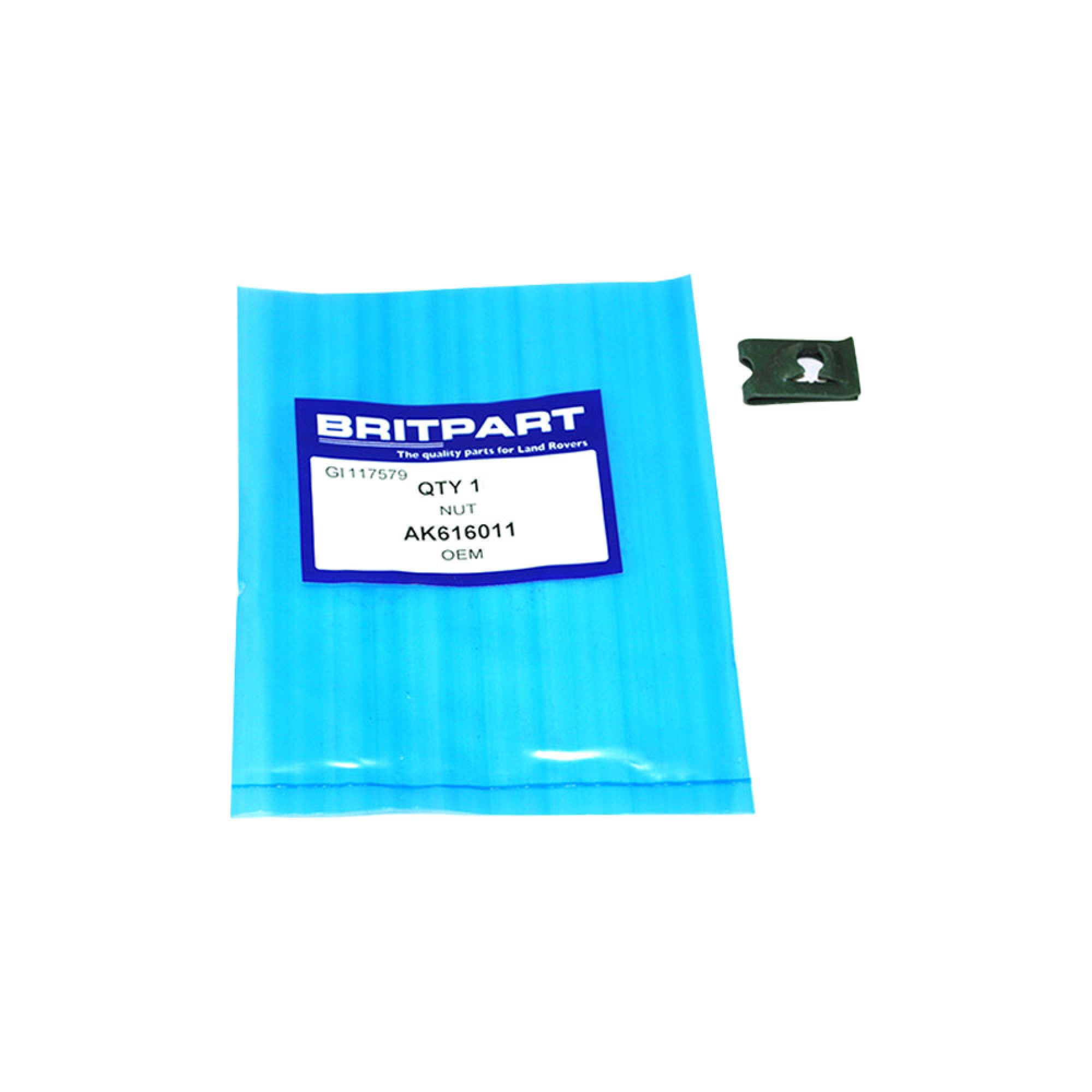 AK616011 - Spire Nut Wing to Bulkhead Land Rover 1958 on and Other Applications