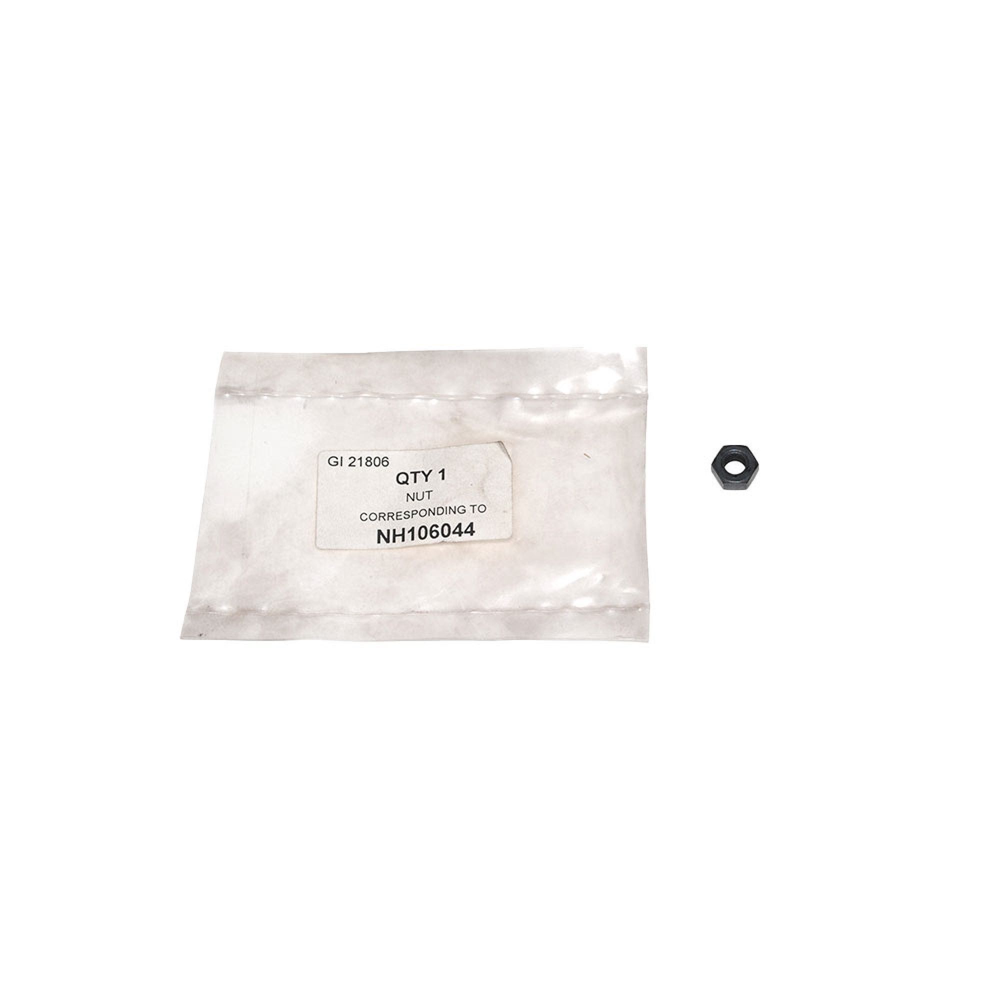 NH106044 - Nut 6mm Black Finish (Seat Frames) 90/110