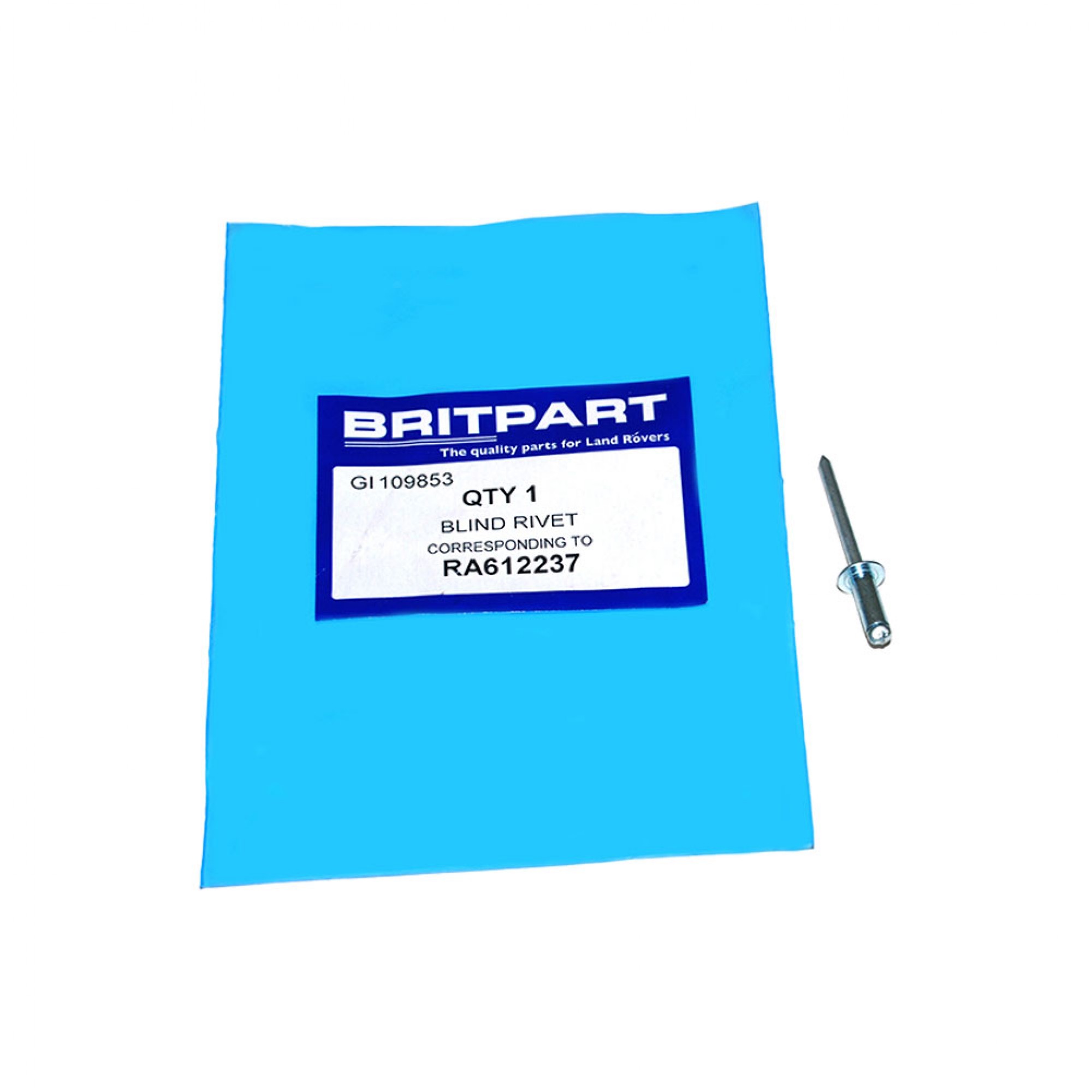 Pop Rivet Rear Bench Seat and Spare Wheel Brackets Inside - RA612237