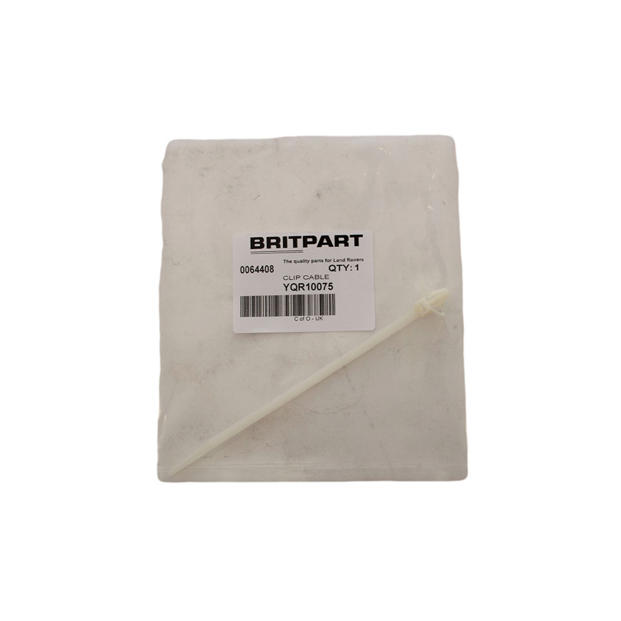 YQR10075 - Tie Cable Grey Panel Fixing 4.6 x 165mm