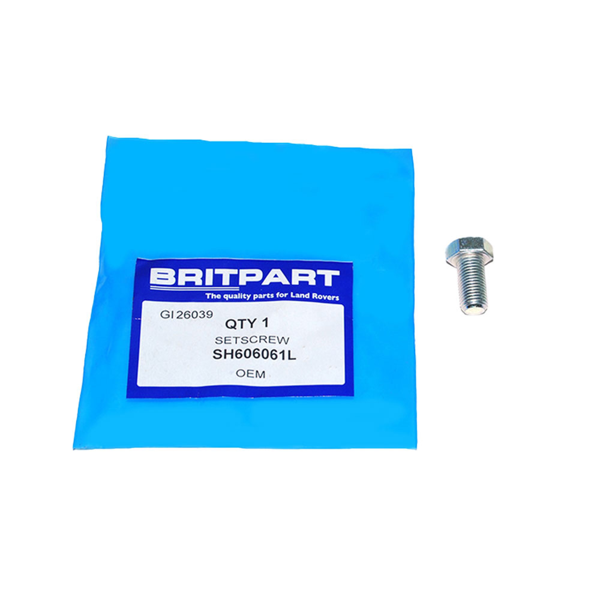 SH606061L - Set Screw 3/8 Unf 3/4 Inch 90/110 Range Rover Classic and Discovery