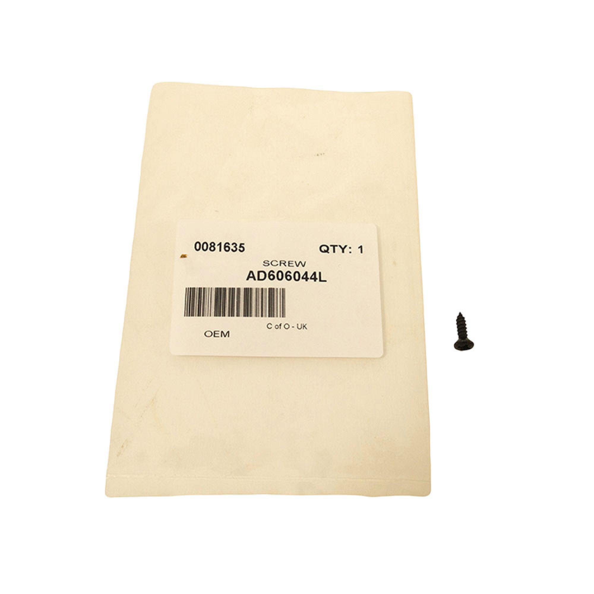 AD606044L - Screw Black Dash Panel 90-110