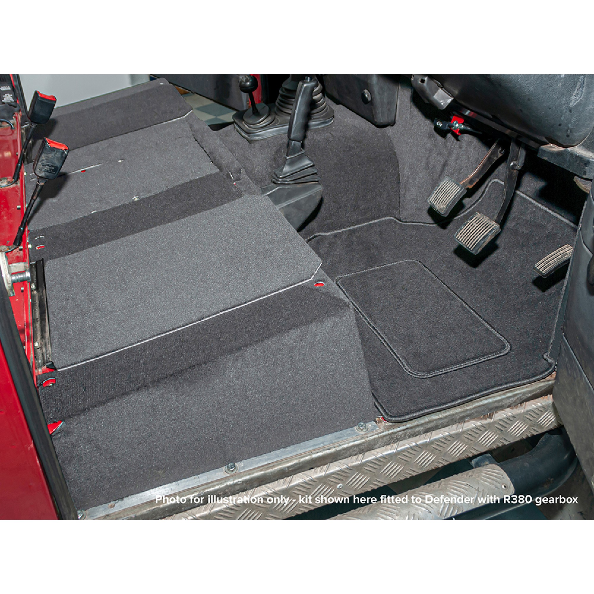 Front Carpet Set RHD Grey for Defender LT77 90/110