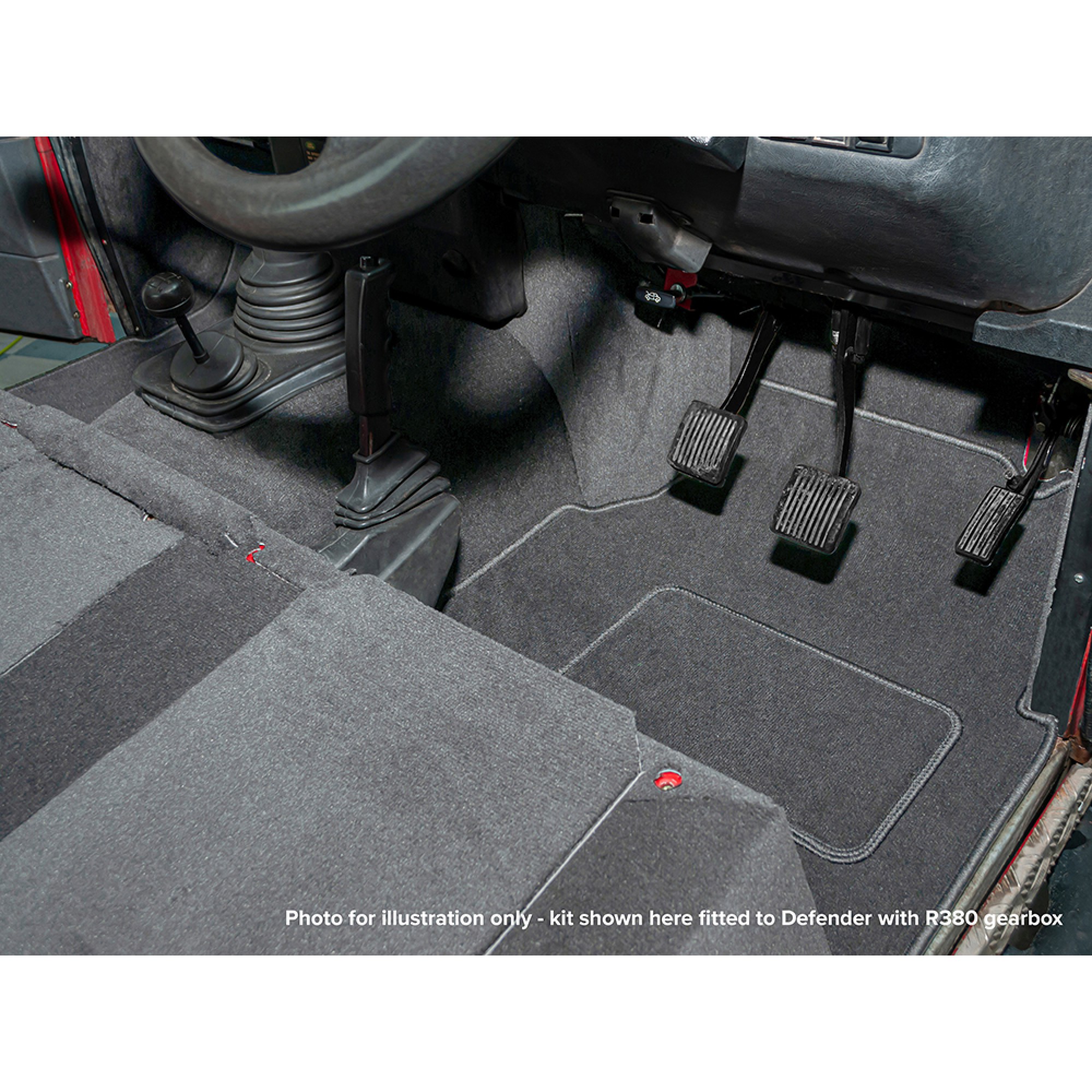 Front Carpet Set RHD Grey for Defender LT77 90/110