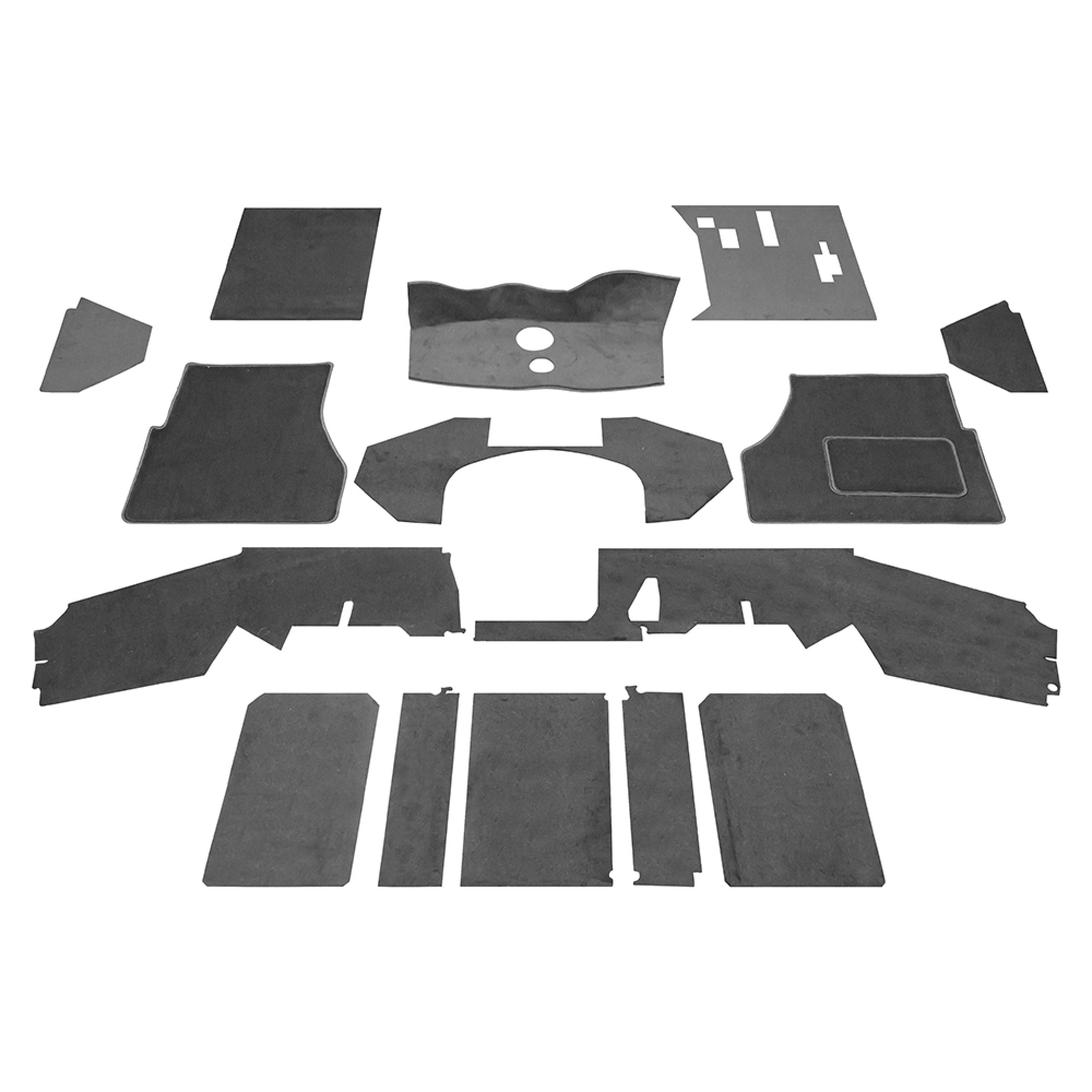 Front Carpet Set RHD Grey for Defender LT77 90/110