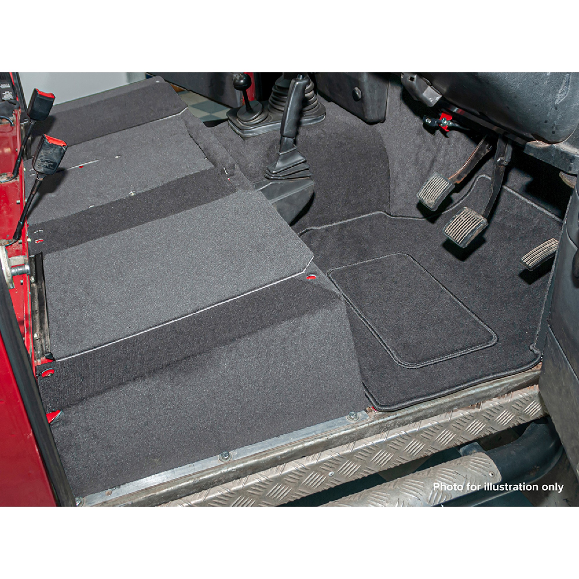 Front Carpet Set RHD Grey for Defender R380 90/110