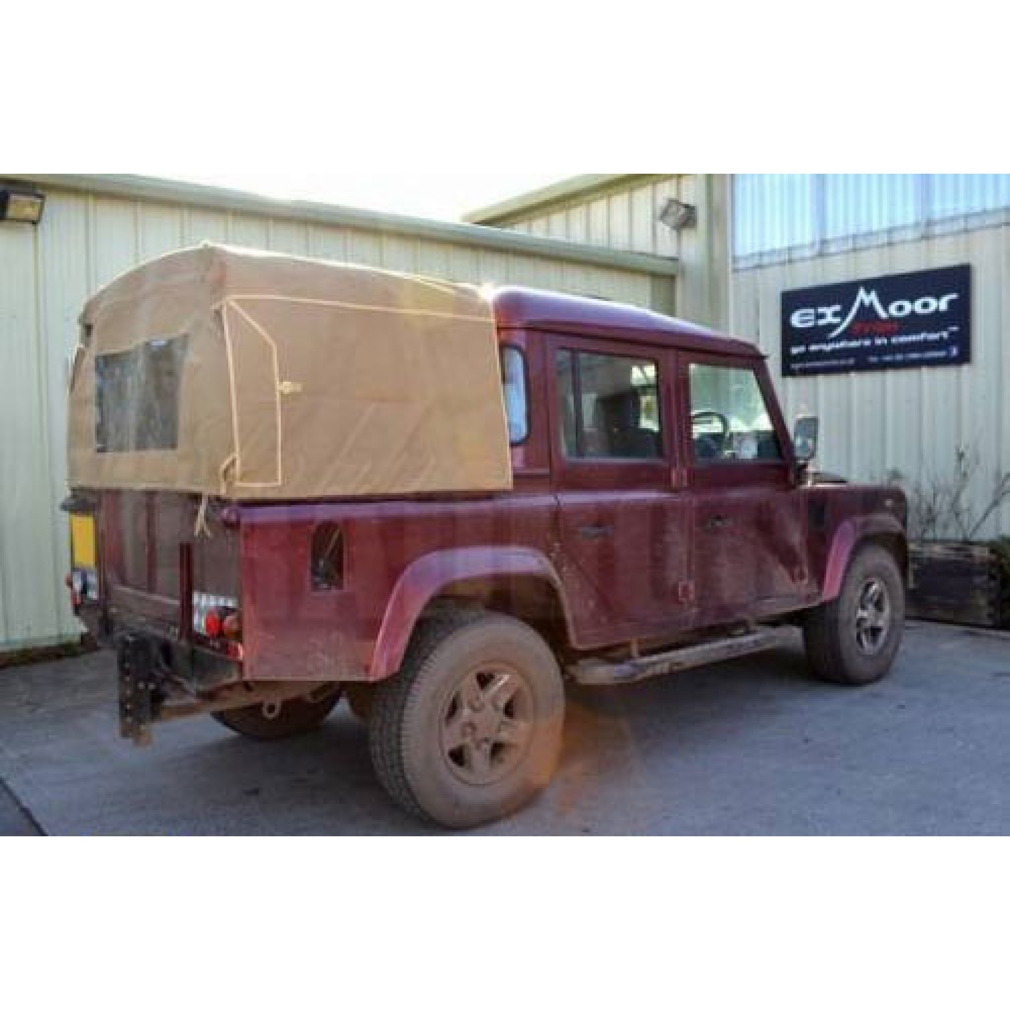 EXT210-9BC - 110 Crewcab Hood Black Canvas