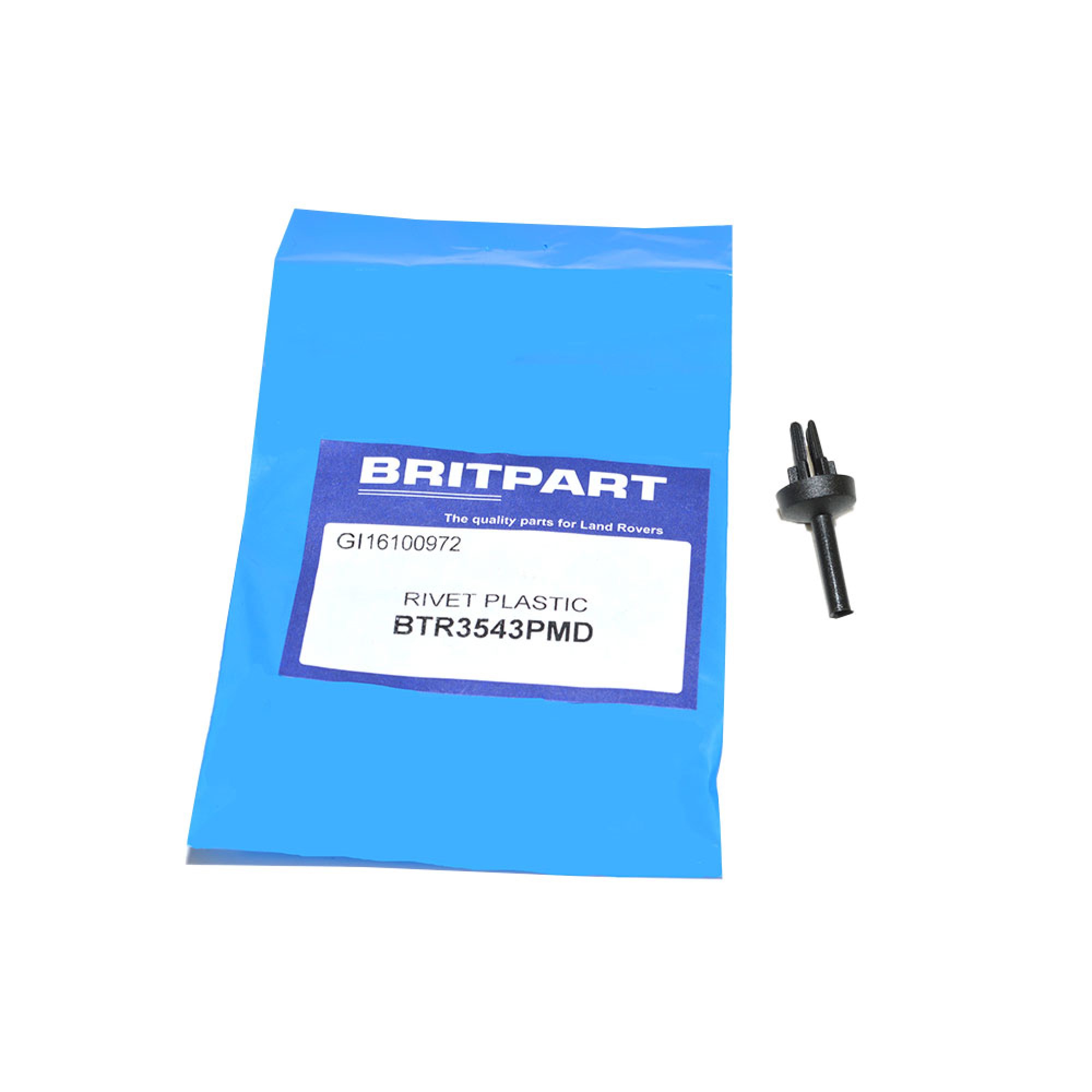 BTR3543PMD - Rivet Plastic Black Rear Step Mat Discovery