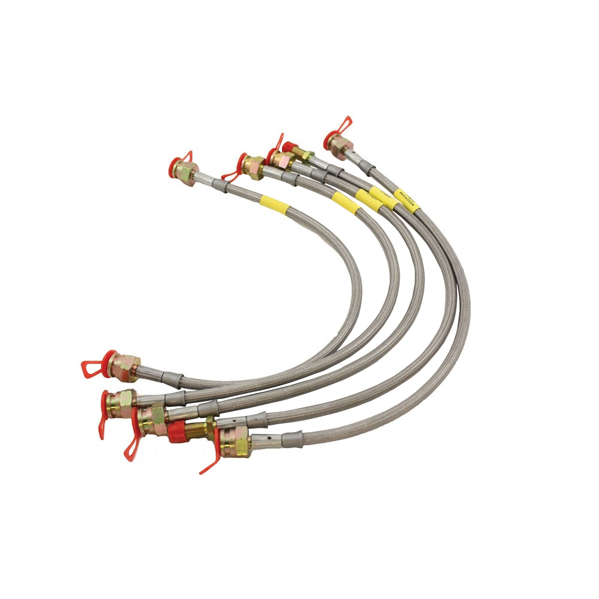 BA213 - Brake Hose Kit S/Steel Braided Standard Length Discovery 1992/4 Ka-la Consists Of 5 Hoses
