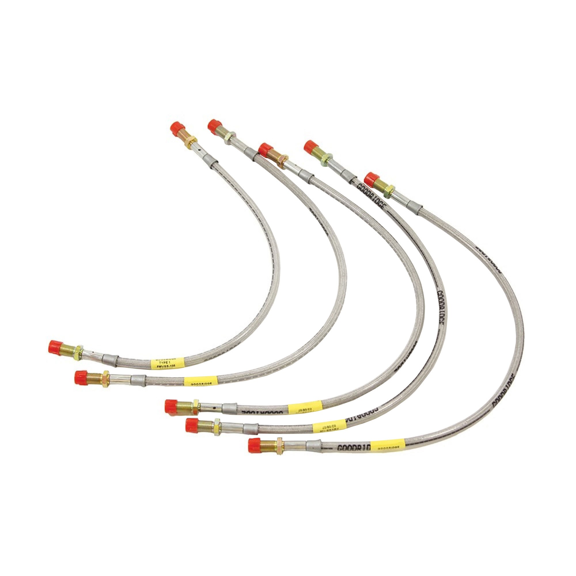 BA163 - Braided S/Steel Brake Hose Kit Discovery to 1992