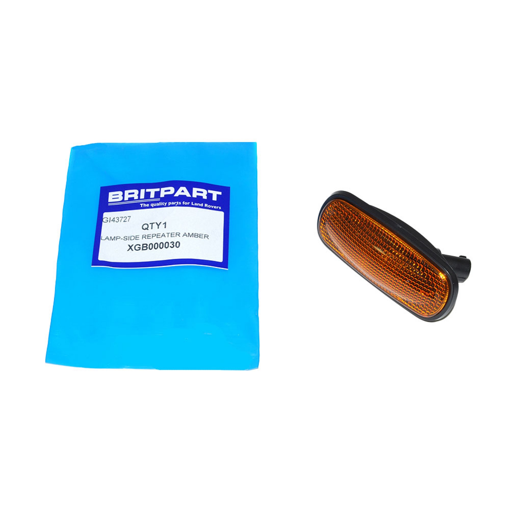 XGB000030 - Side Repeater Lamp 90/110 from 1A616042. Discovery 2. and Freelander 1 to 1A999999 Amber