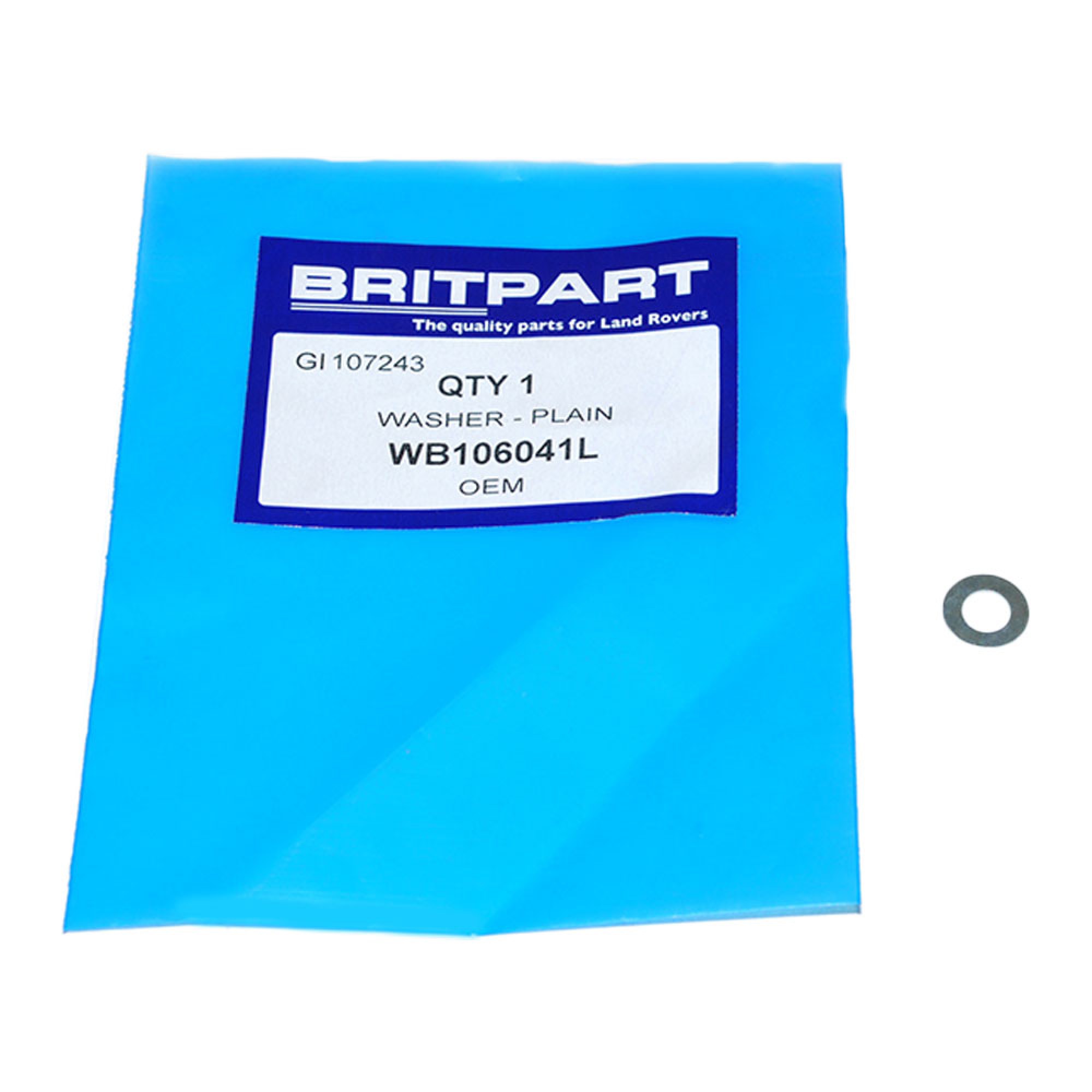 WB106041L - 1/4 Inch Flat Body Washer.