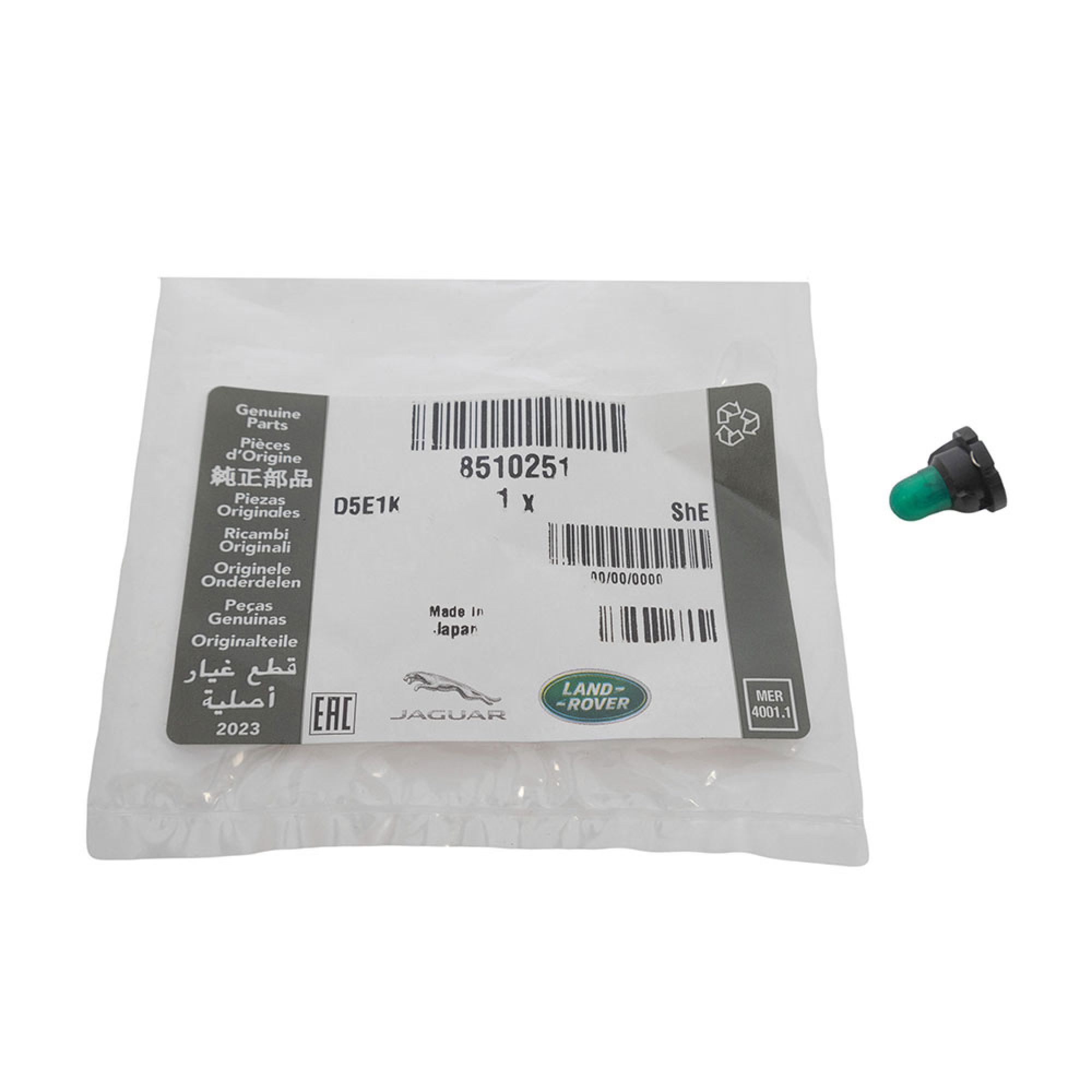 8510251 - Heater Control Bulb Green with Black Base