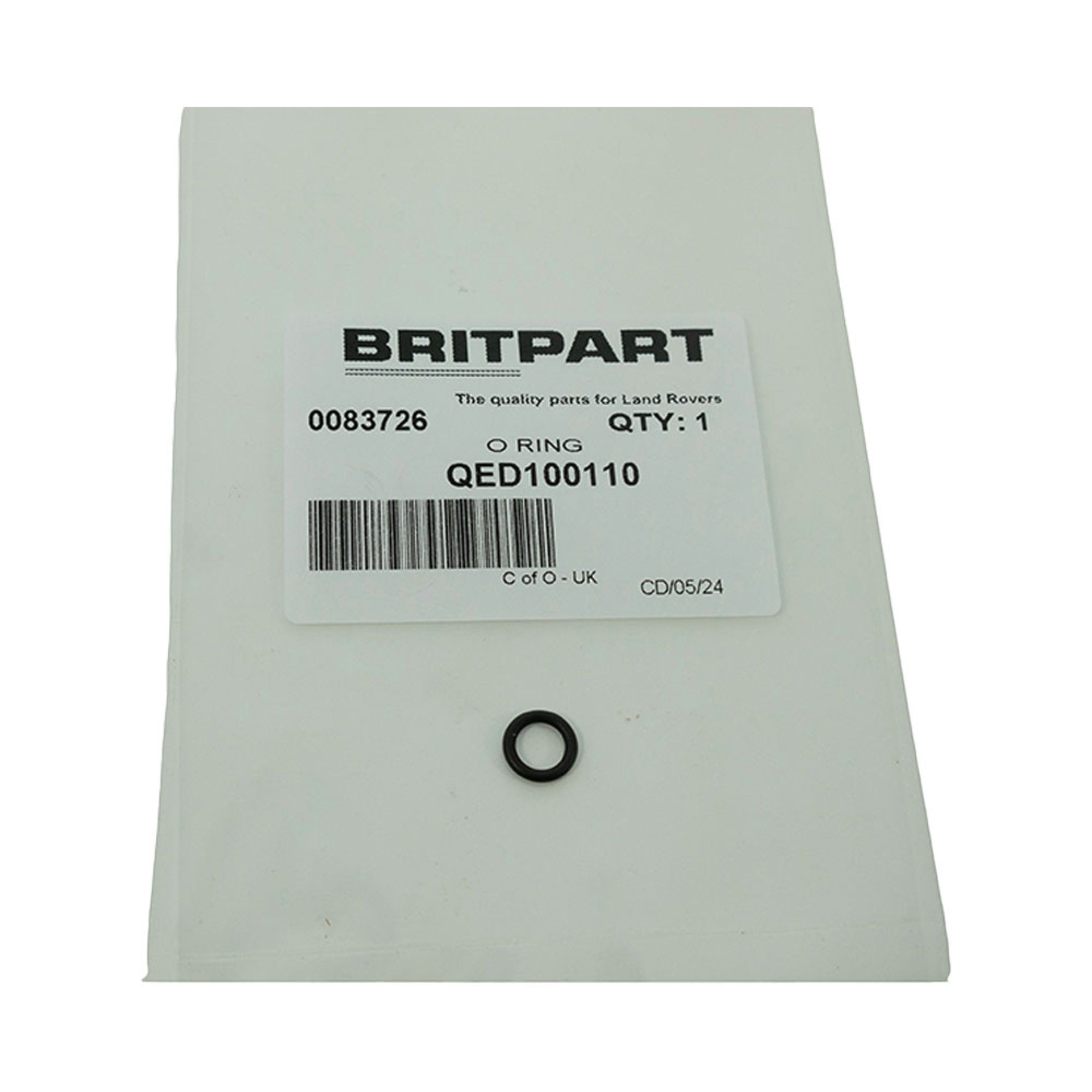 QED100110 - Green Thick O Ring Low Pressure TD5