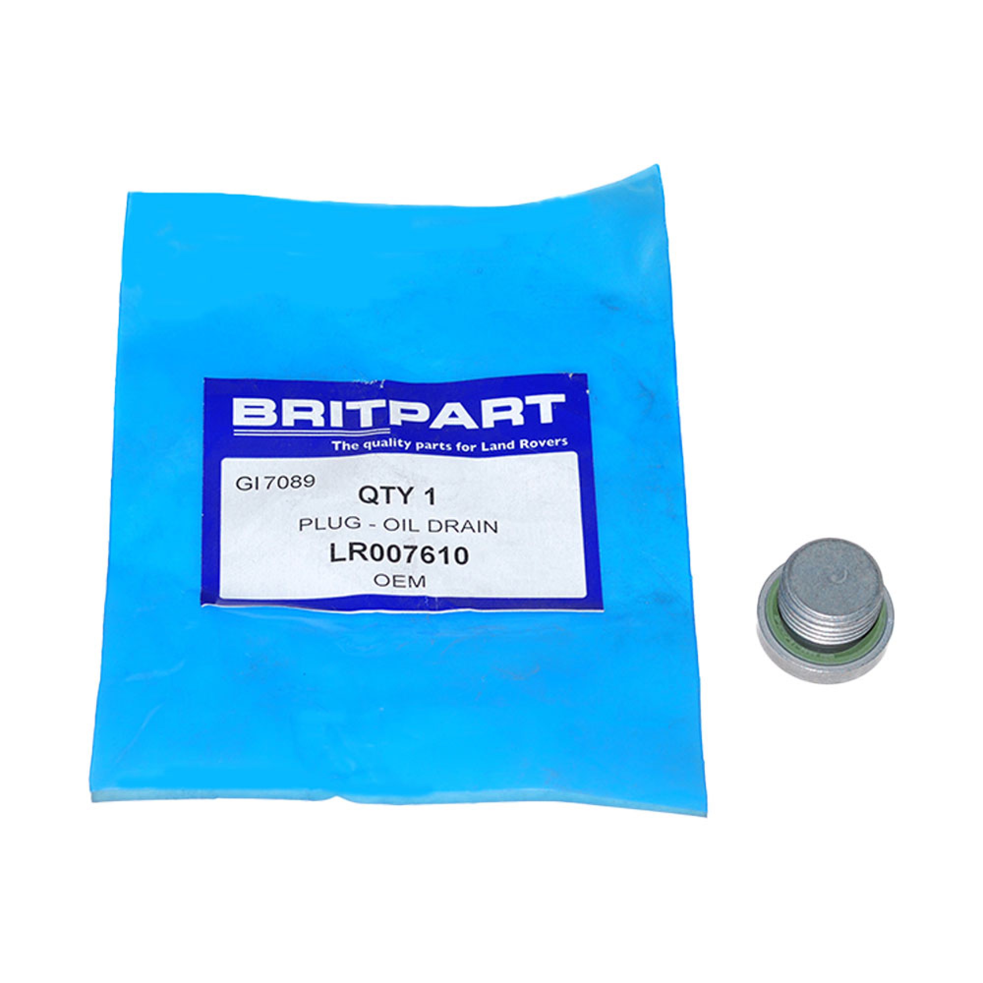 LR007610 - Oil Drain Plug M18 x 1.5mm Transmisson