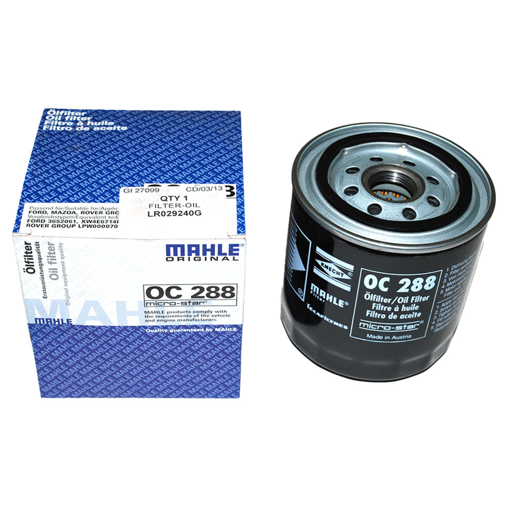 LR029240 - Oil Filter - Discovery 3 4.0 V6 Petrol