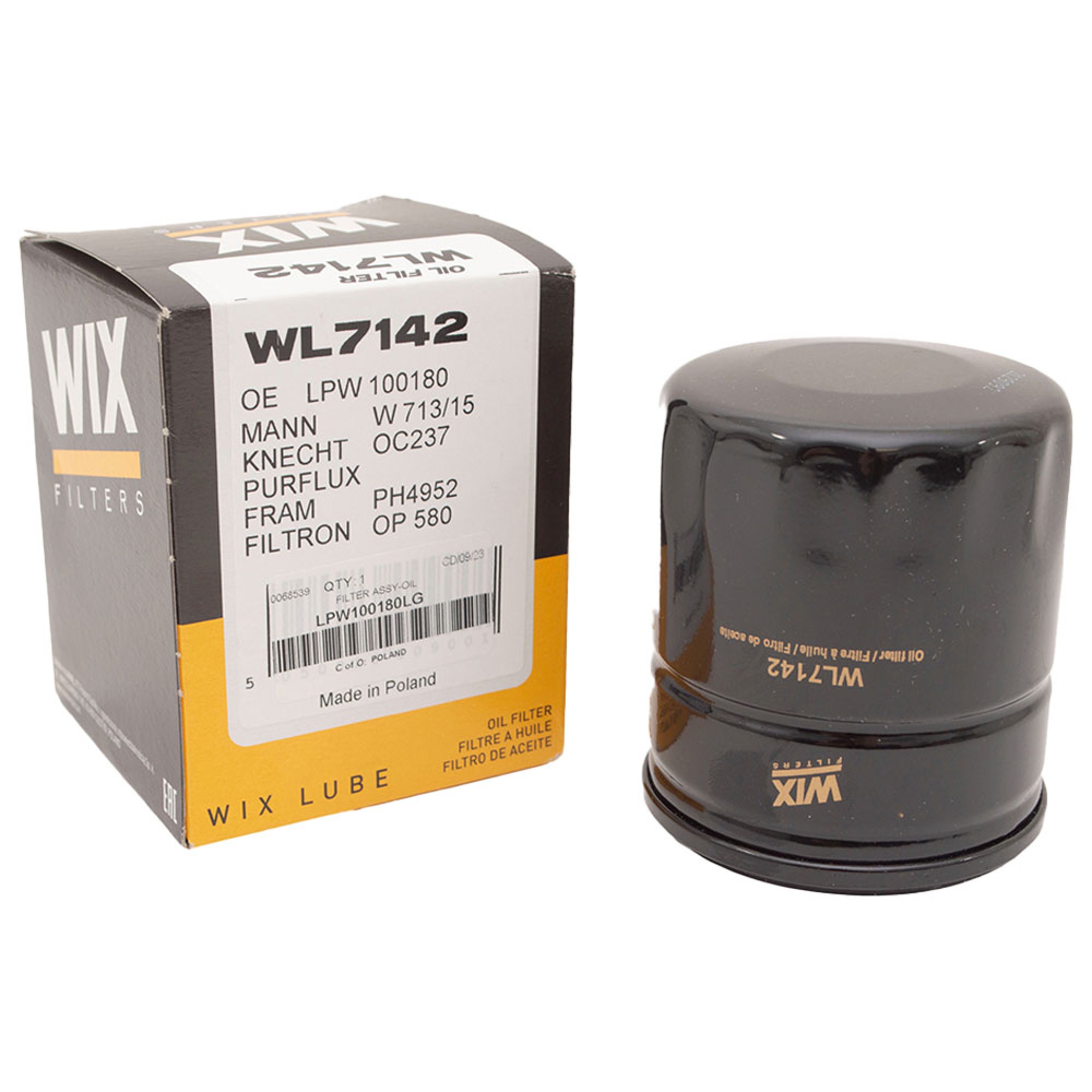 LPW100180LG - Coopers - Freelander Oil Filter Petrol 1.8 Litre
