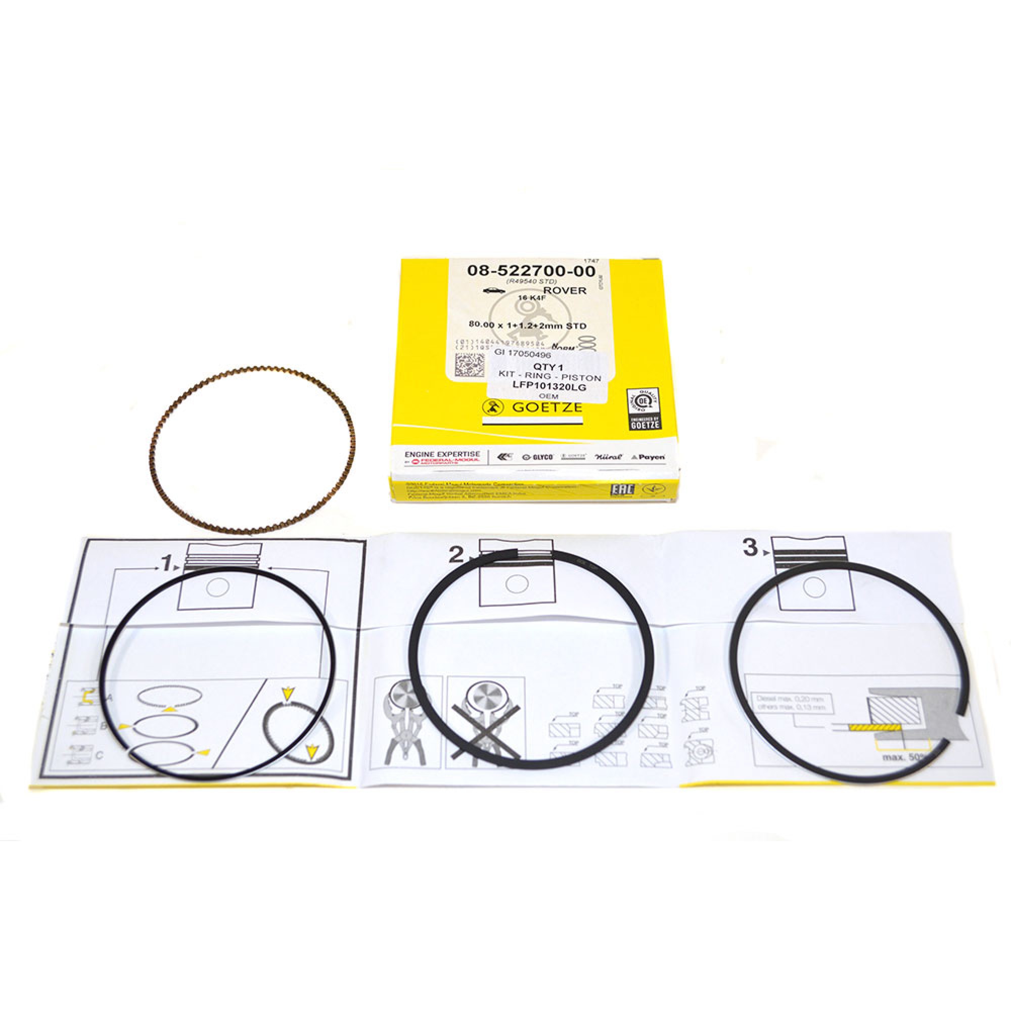 LFP101320LG - 1.8L K Series Piston Ring Goetze