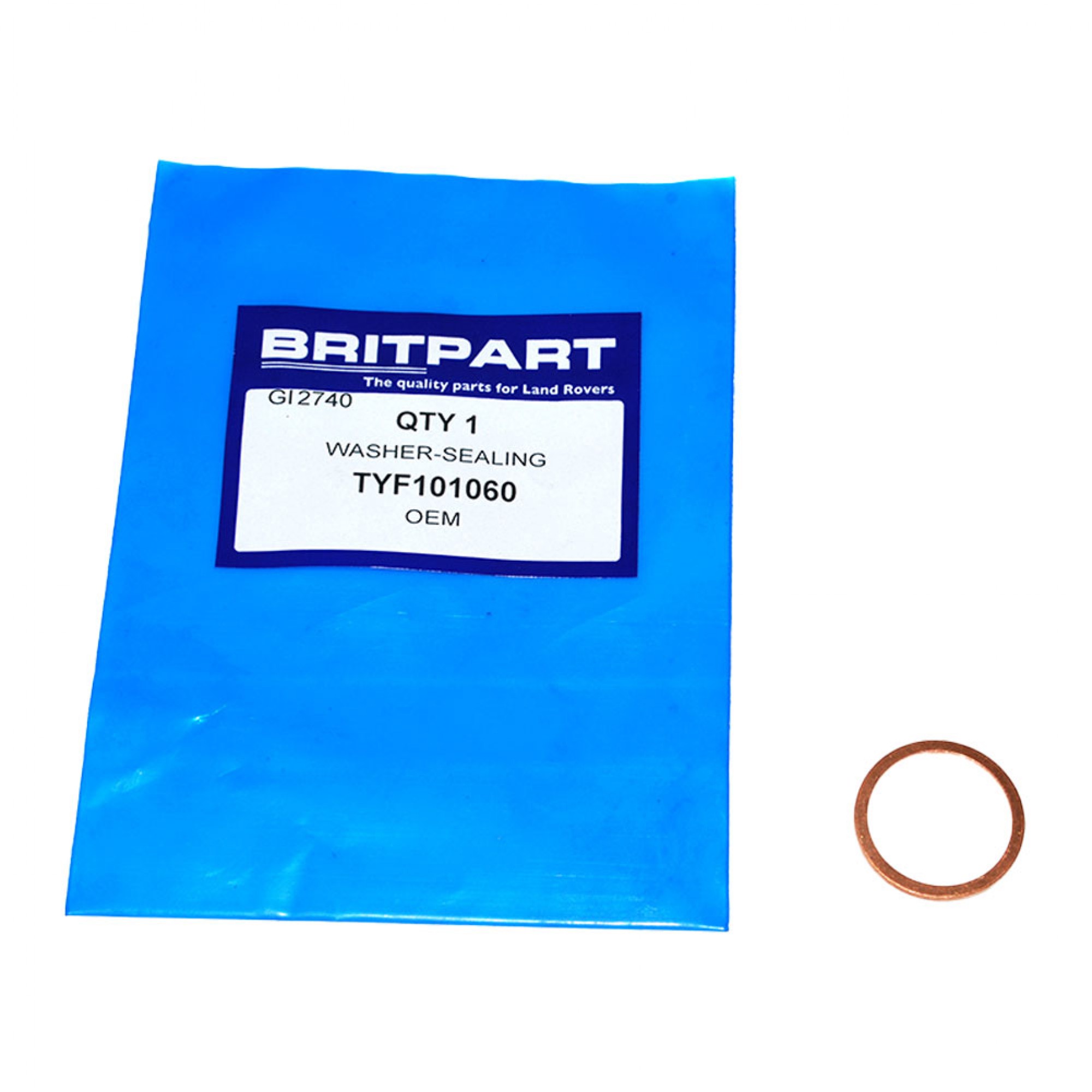 TYF101060 - Washer Sealing for Filler Level Plug Ird Unit