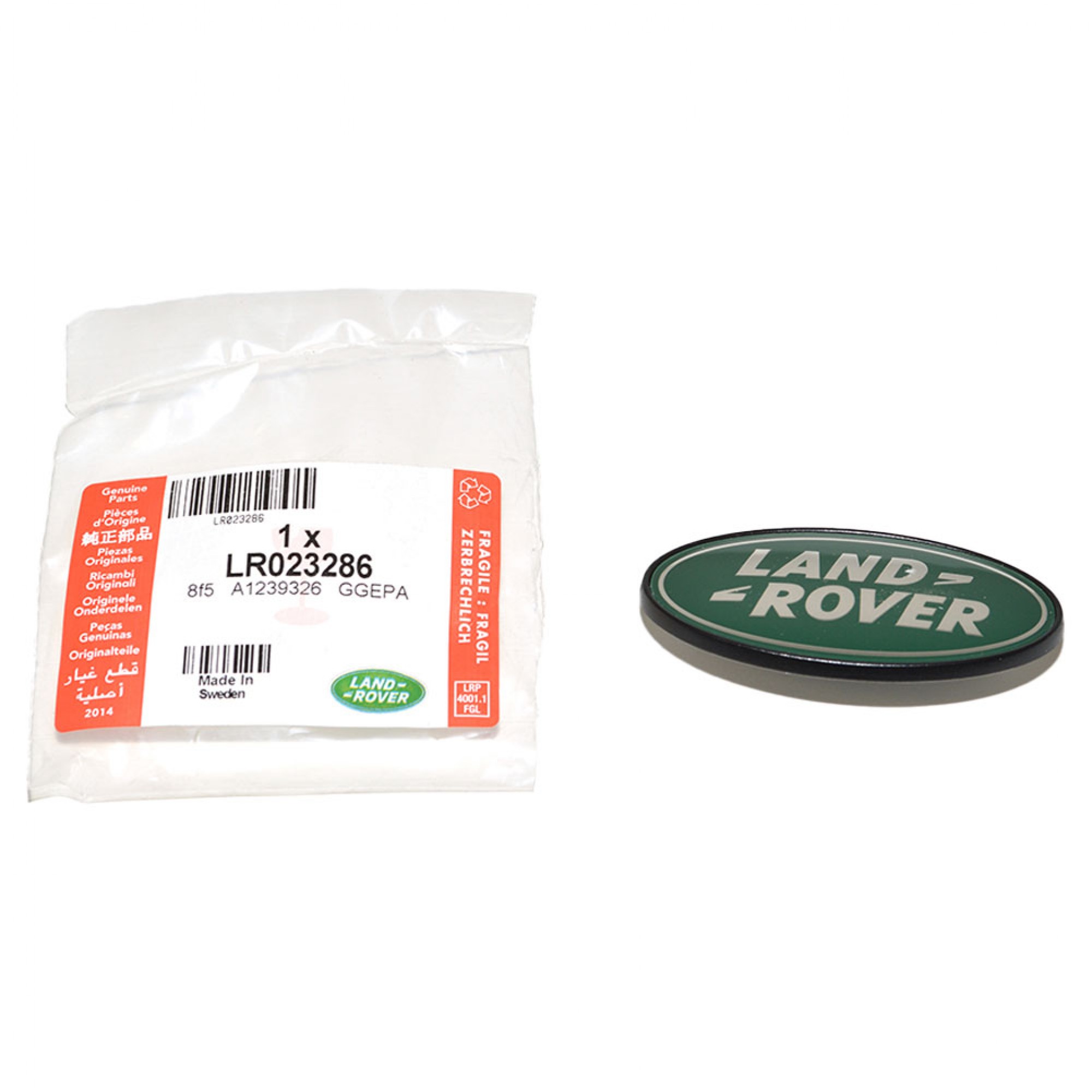 LR023286 - Genuine Oval Landrover Badge Bodyside Freelander 2 BH000001 Onwards