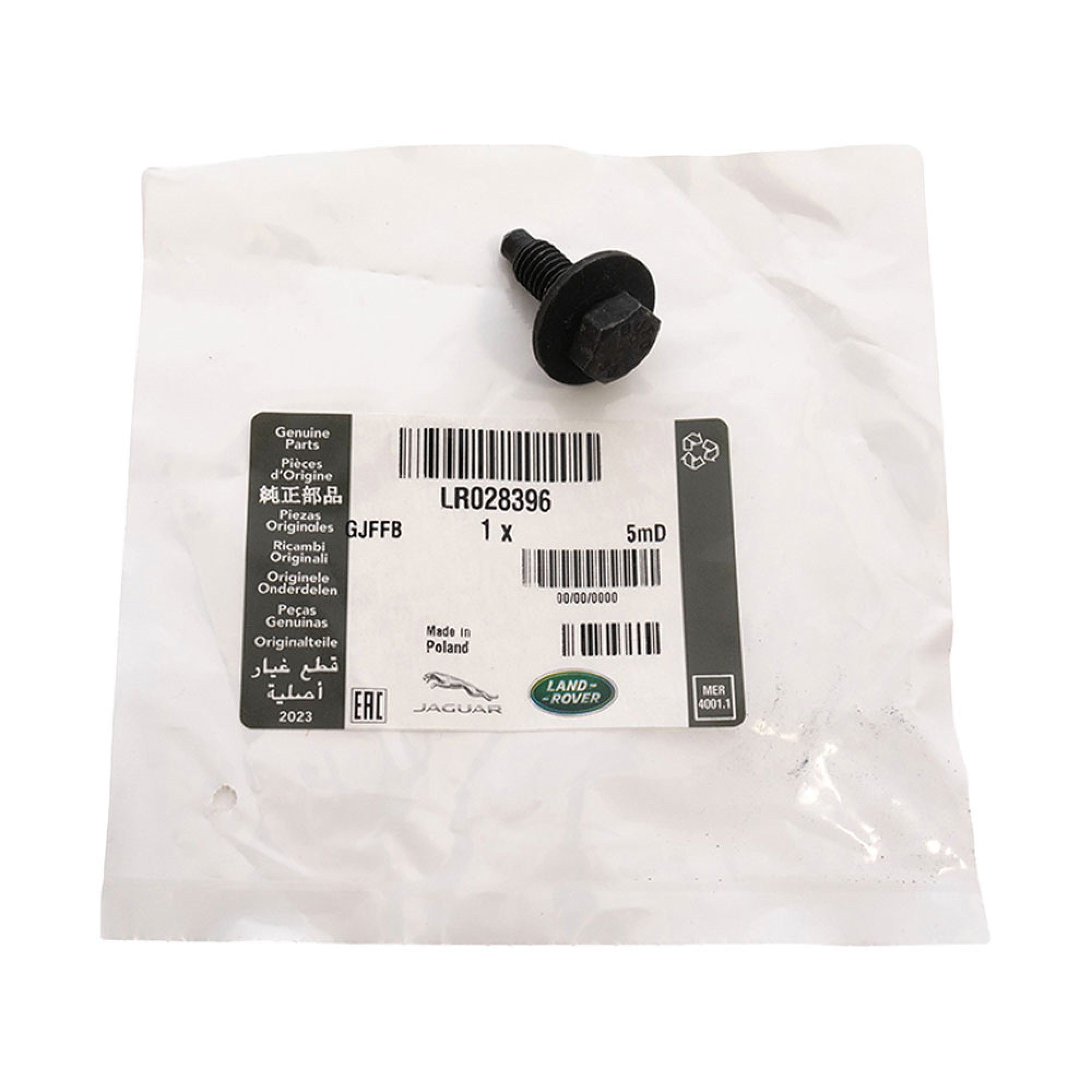 LR028396 - Genuine Bolt and Washer M8 x 21mm