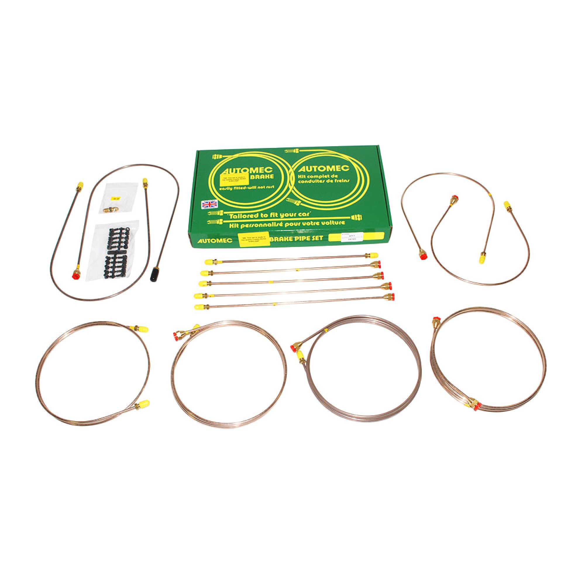 DA7423 - Brake Pipe Set Range Rover Classic Non Abs with Osf Valve Vin DA274121 2 Door & DA273923 4 Door