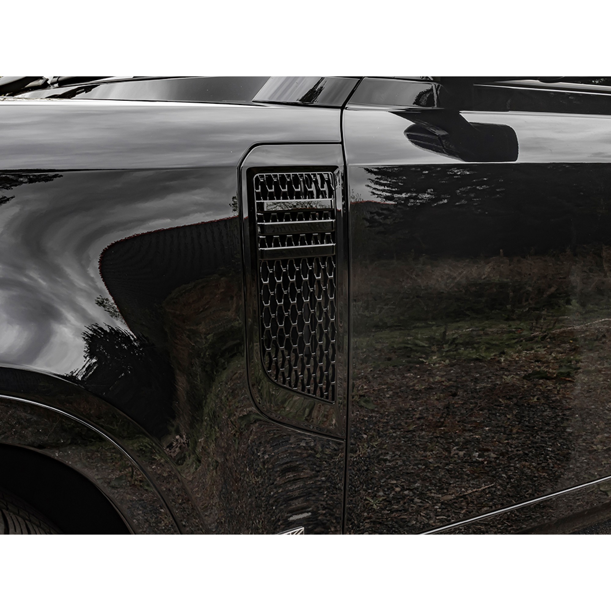 Air Intake Grill Set Gloss Black for Defender 2020 on