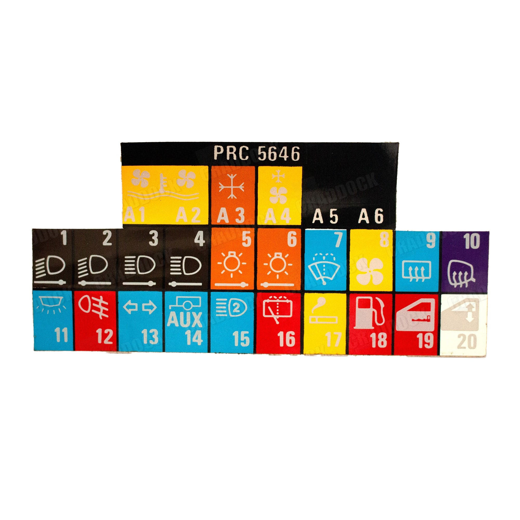 PRC5646 - Fuse Box Sticker.