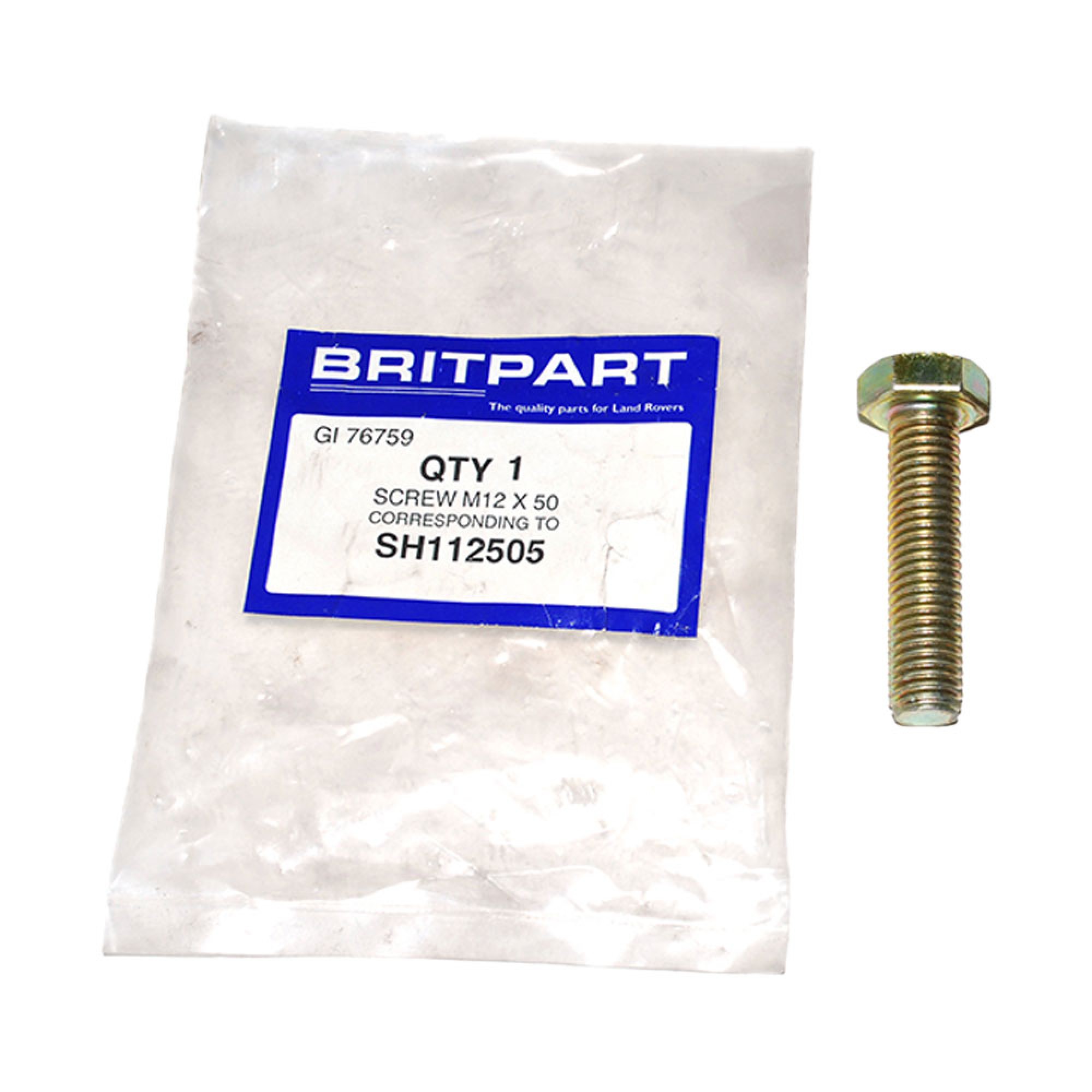 Set Screw M12 x 50 Swivel Housing & Brake Disc Shield - SH112505