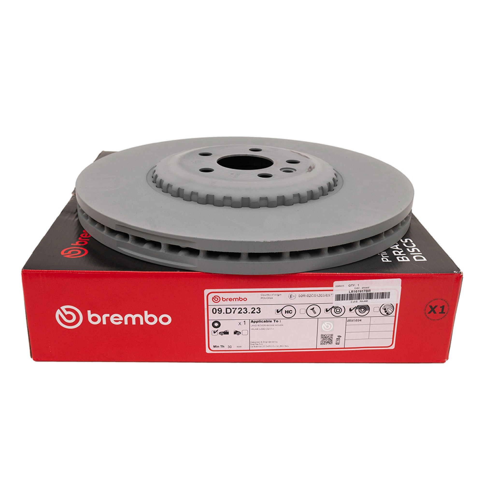 LR161917 - Brembo Front Brake Disc for Range Rover Velar