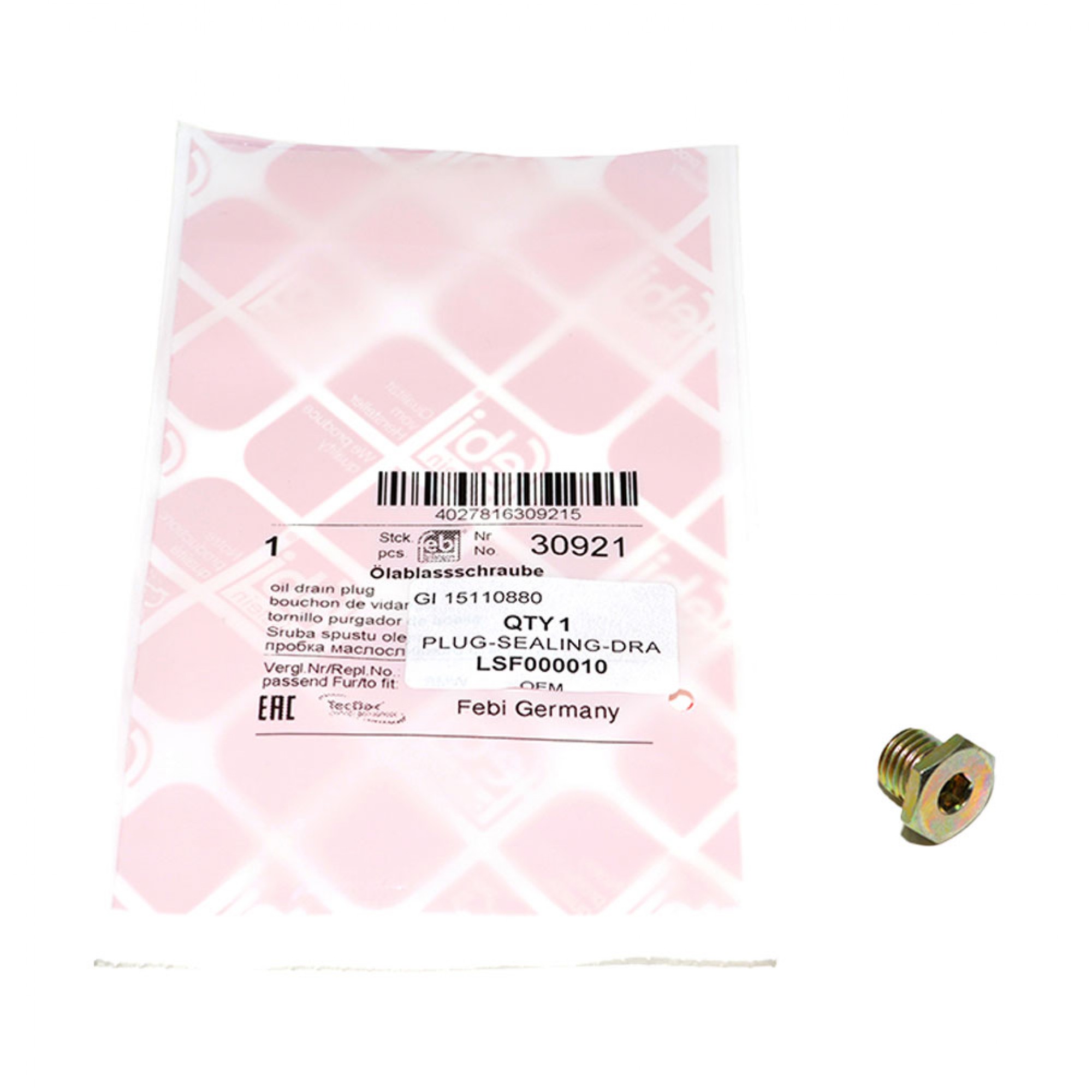 LSF000010 - 4.4L V8 Oil Drain Plug M12