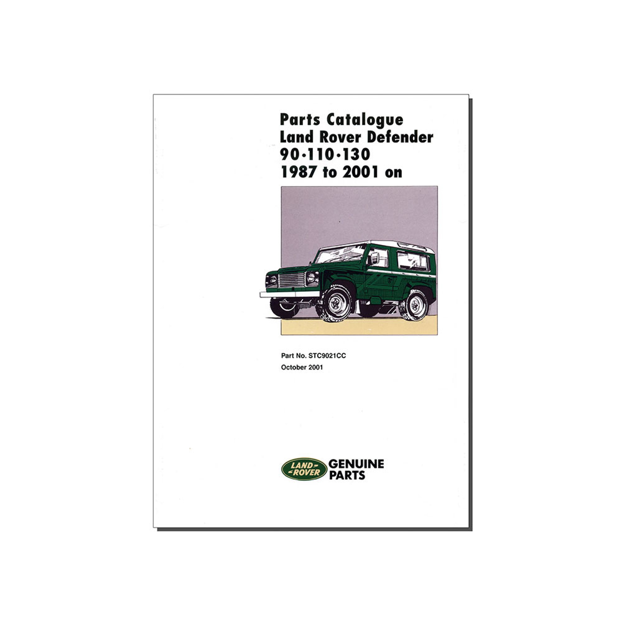 Land Rover Defender Parts Catalogue 1987-2001 on