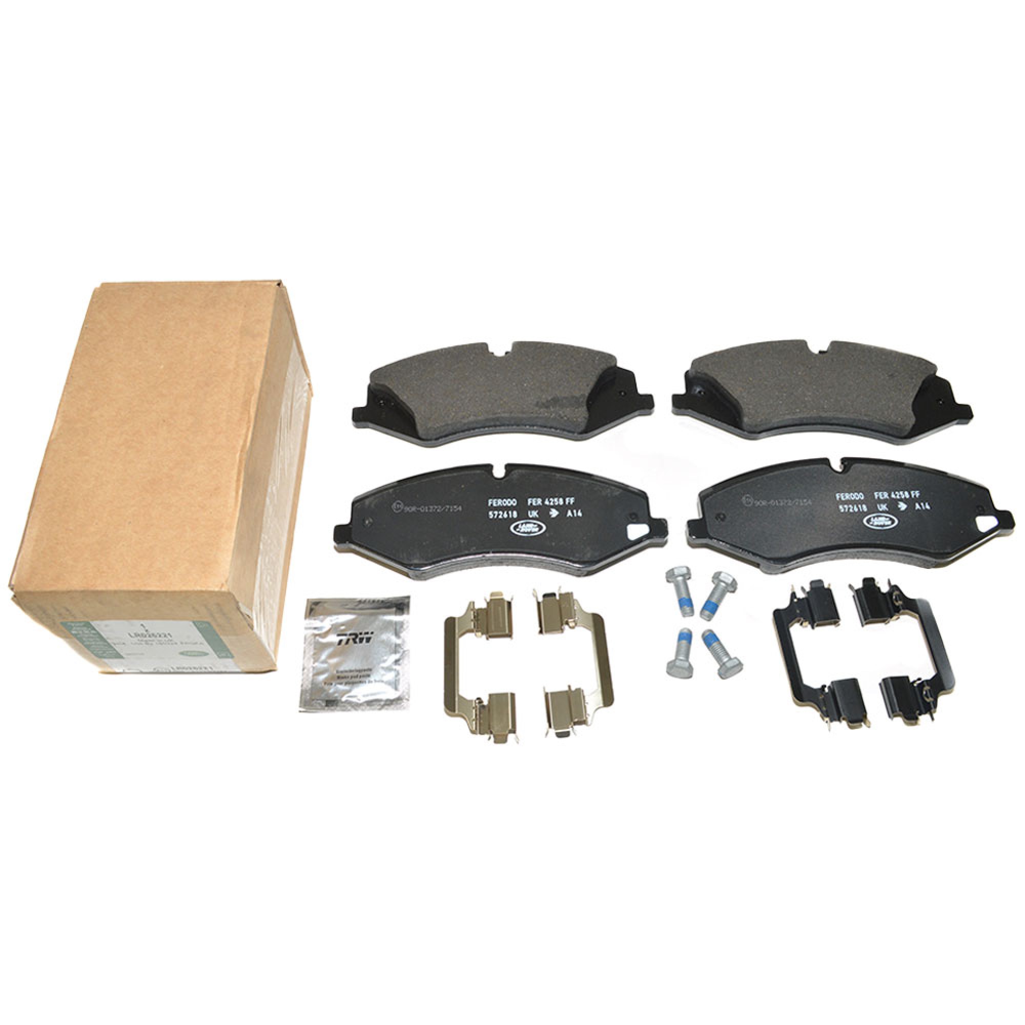 LR026221LR - Genuine Brake Pads Front Axle Set with Clips