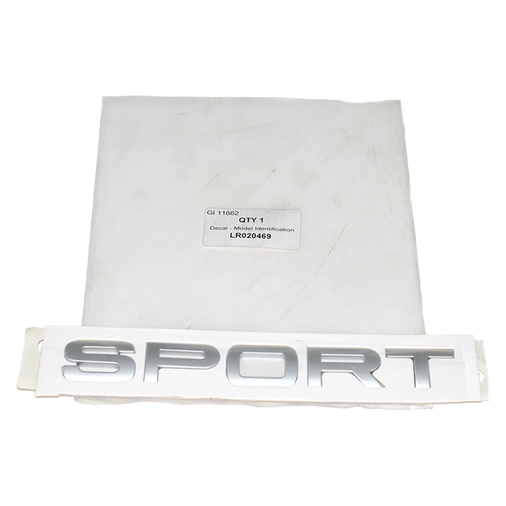 LR020469 - Sport Titan Silver Name Plate