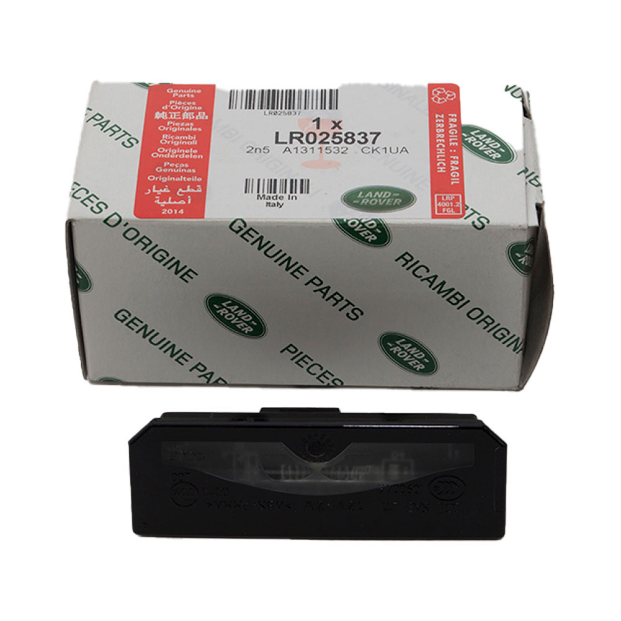 LR025837 - Genuine Rear Licence Plate Lamp