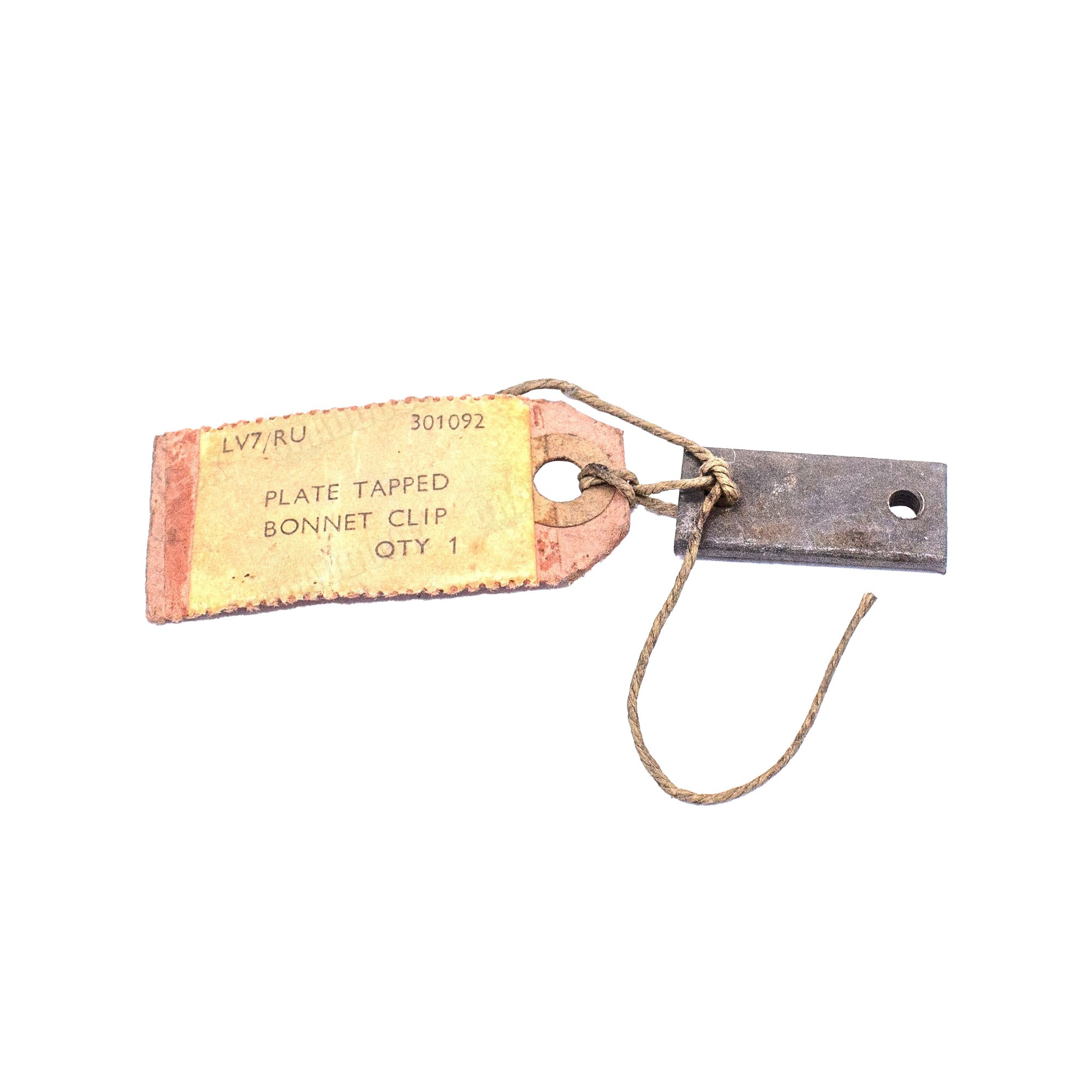 301092 - Genuine Tapped Plate for Bonnet Prop Rod. 1948-53.