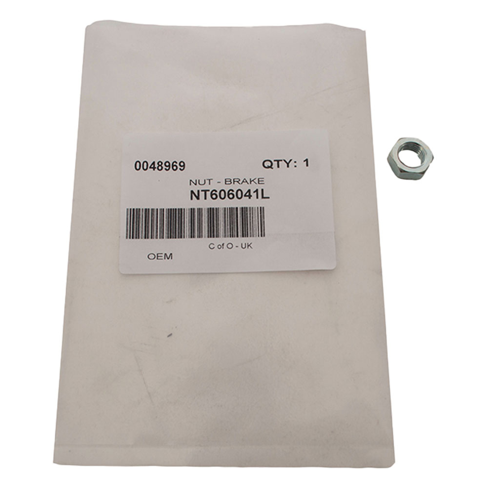 NT606041L - Nut for Brake Hose 1954 on and Lock Nut on Steering Damper 101 F/Control