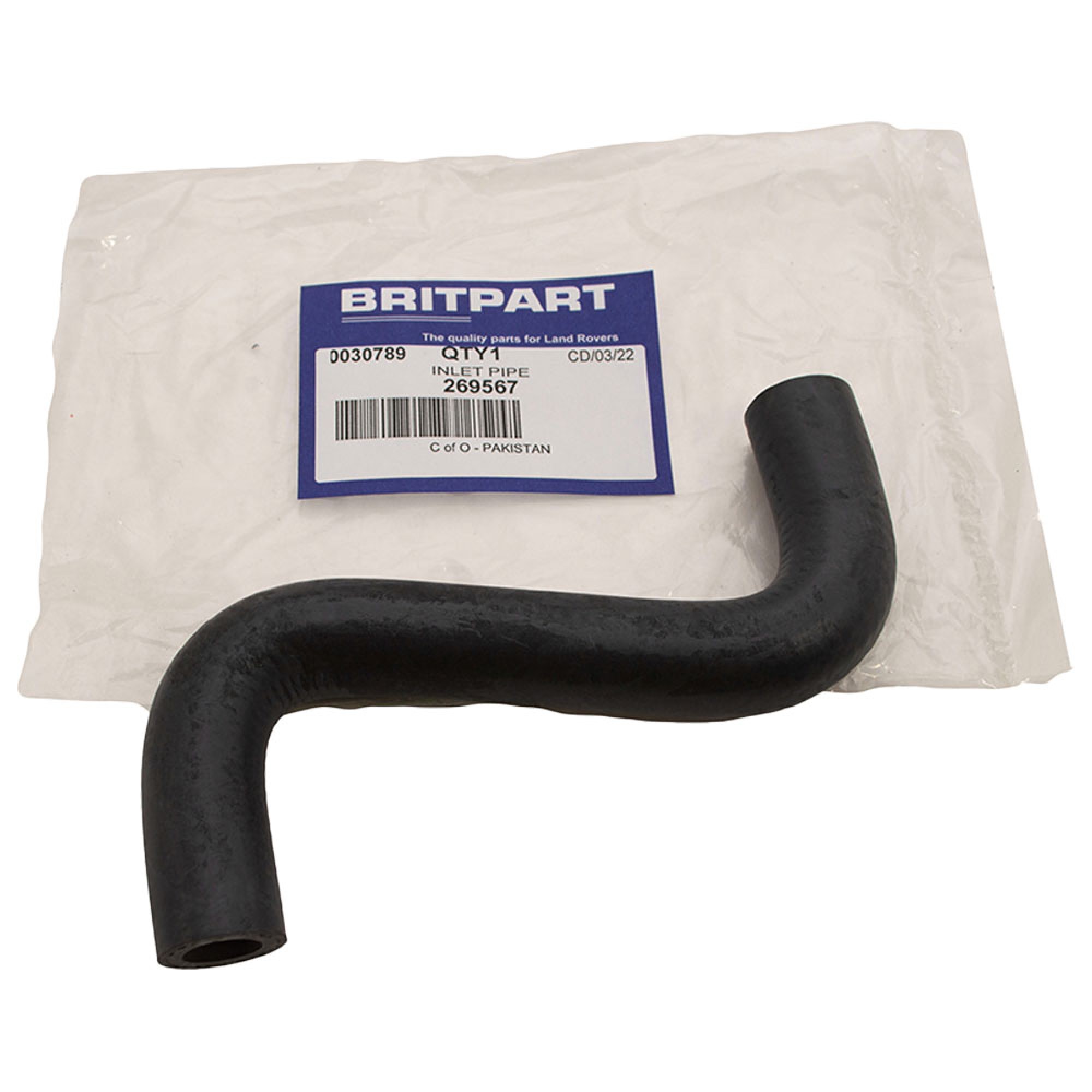 Heater Hose Rear 1958-67. - 269567