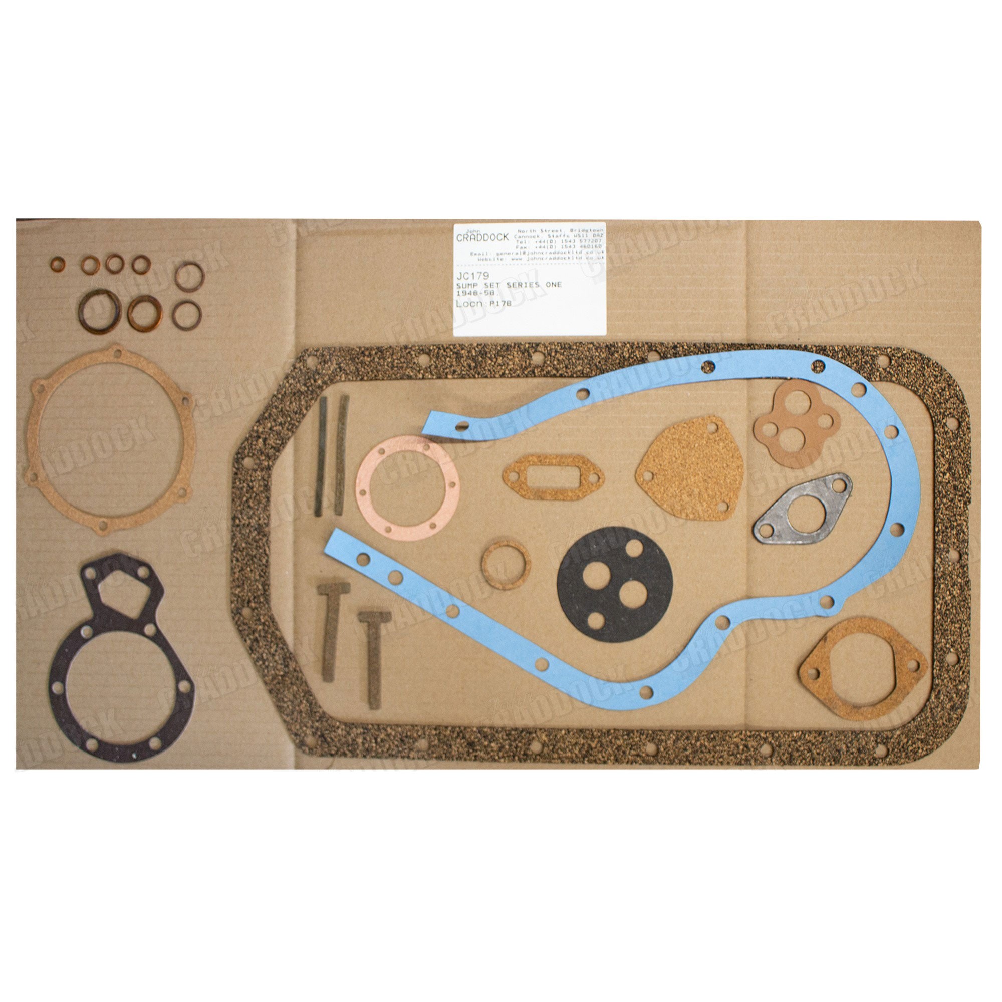 JC179 - Sump Gasket Set Series One 1948-58.