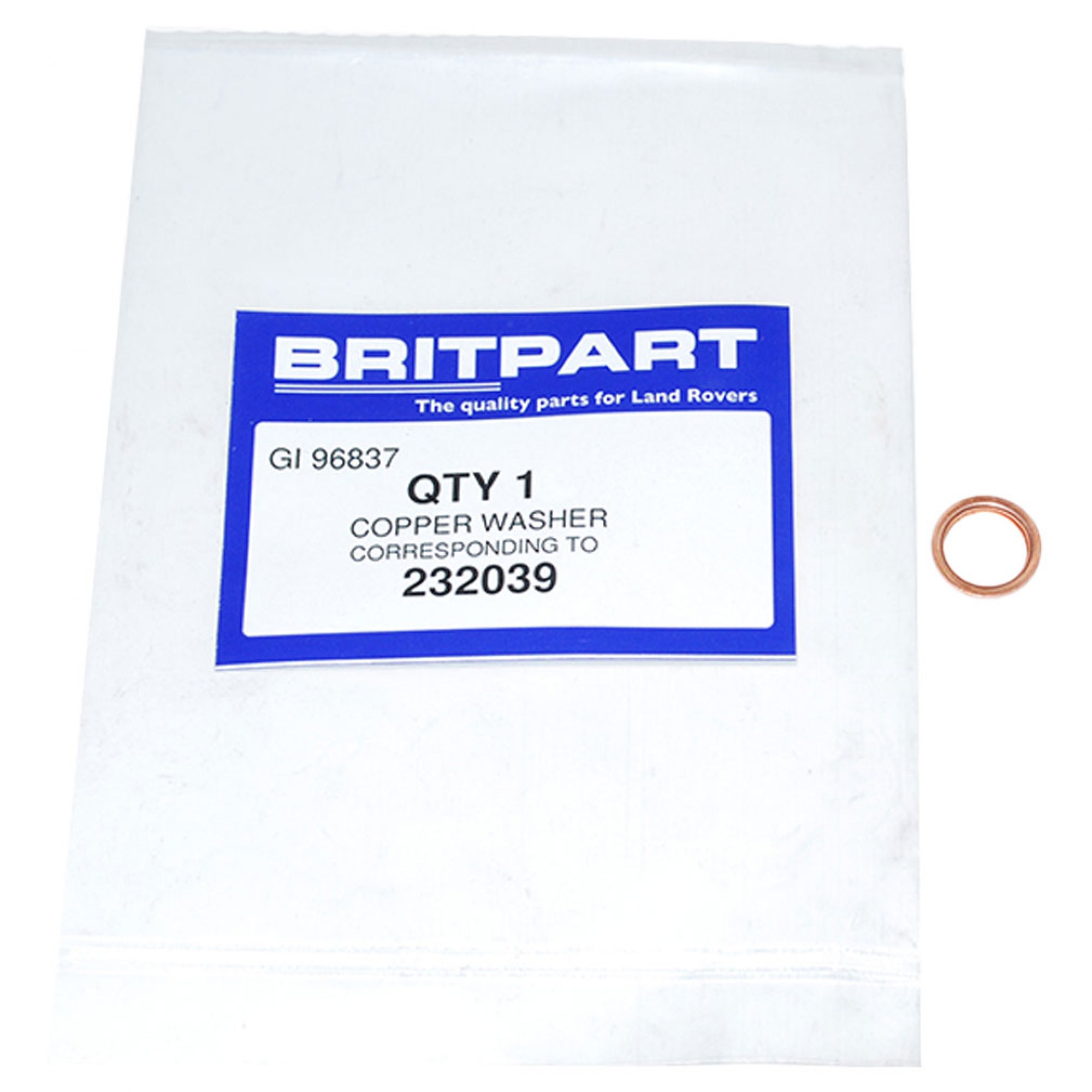 Genuine Copper Sealing Washer Many Applications - 232039