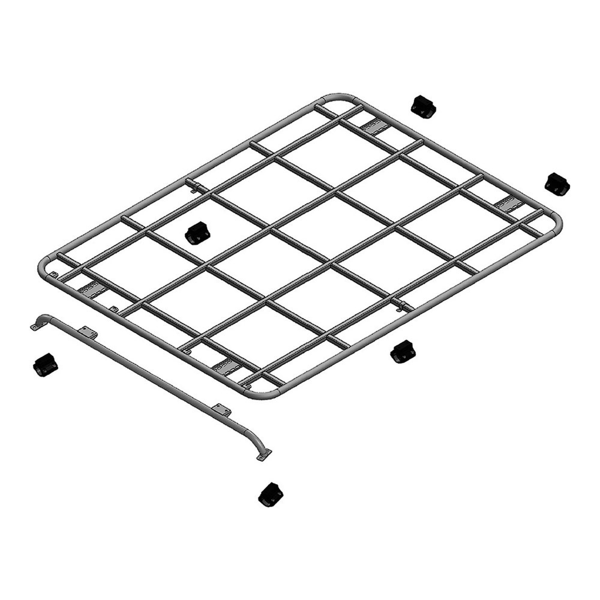 DA3815 - Roof Rack 2.0 x 1.4 No Rail Cage Mount for Defender 1987-2016