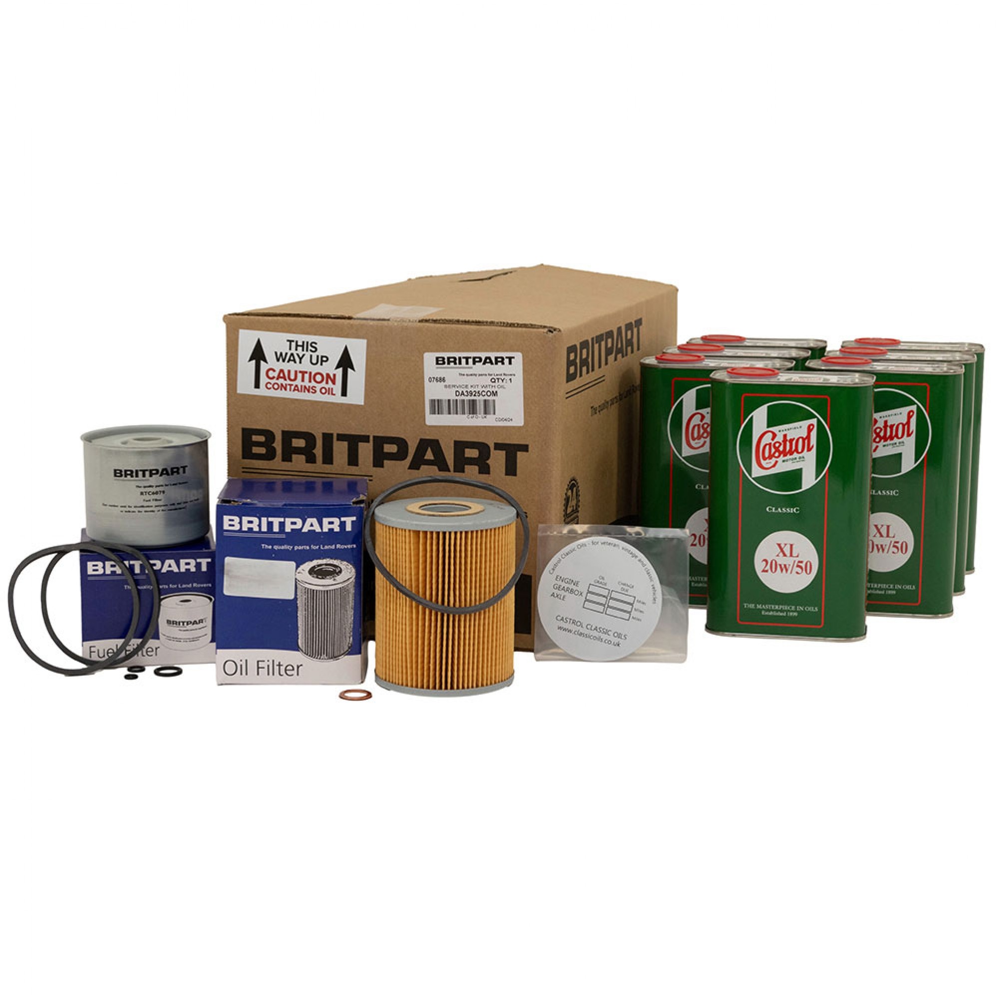 DA3925COM - Britpart Service Kit 2.25 Diesel with Castrol Xl 20/50 Oil